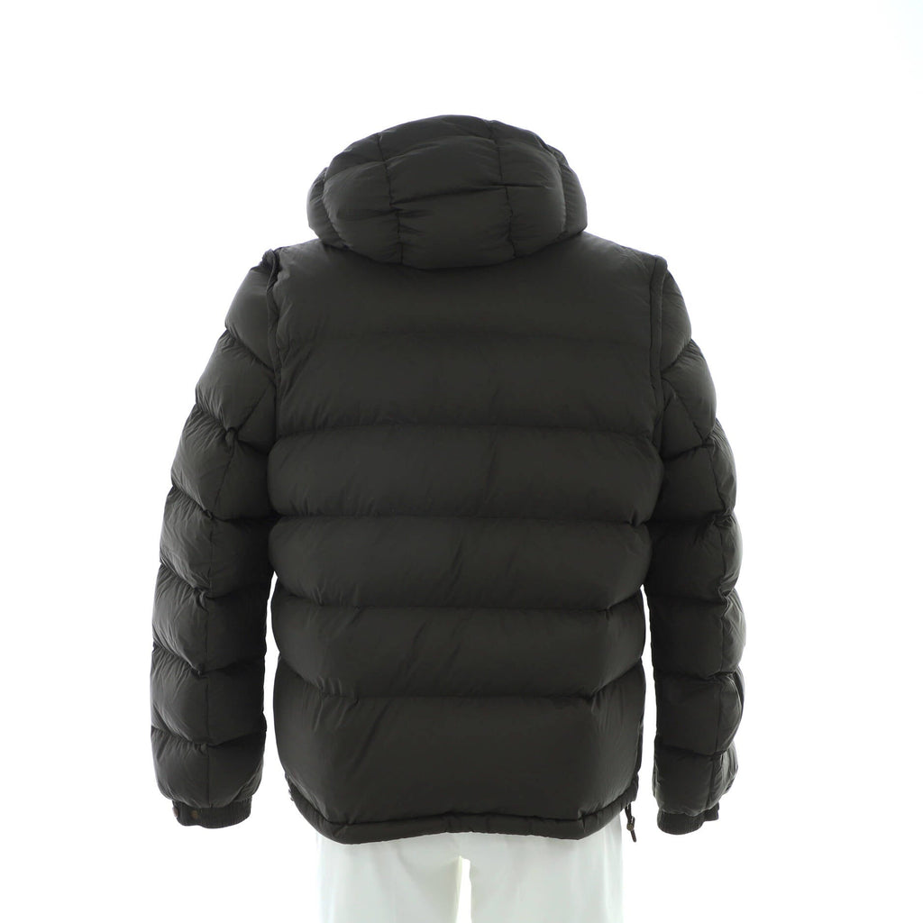 Men's Detachable Sleeve Puffer Jacket Quilted Polyamide with Down Blend