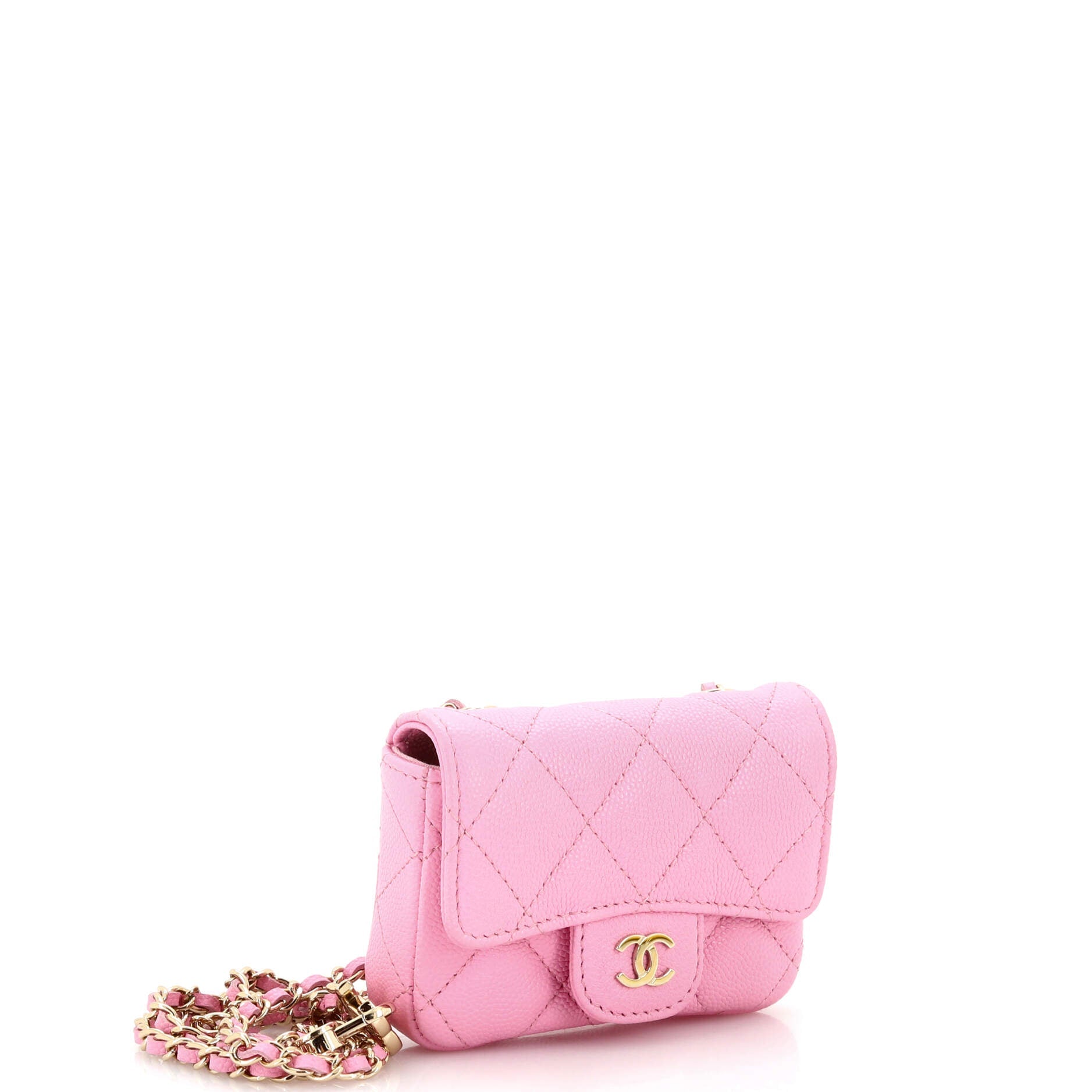 Classic Flap Chain Belt Bag Quilted Caviar Mini