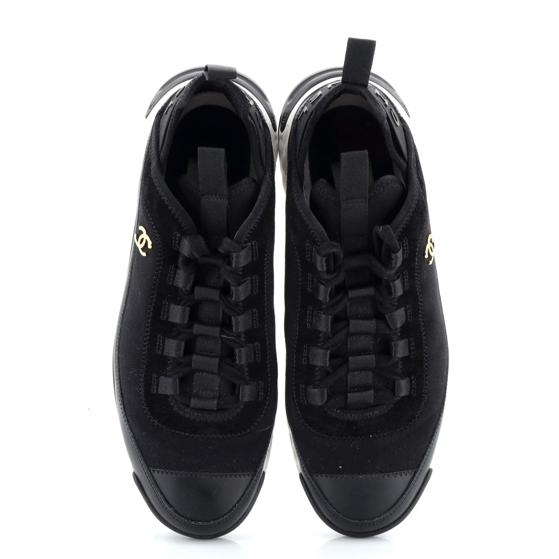Women's CC Cap Toe Logo Sneakers Suede and Mixed Fibers