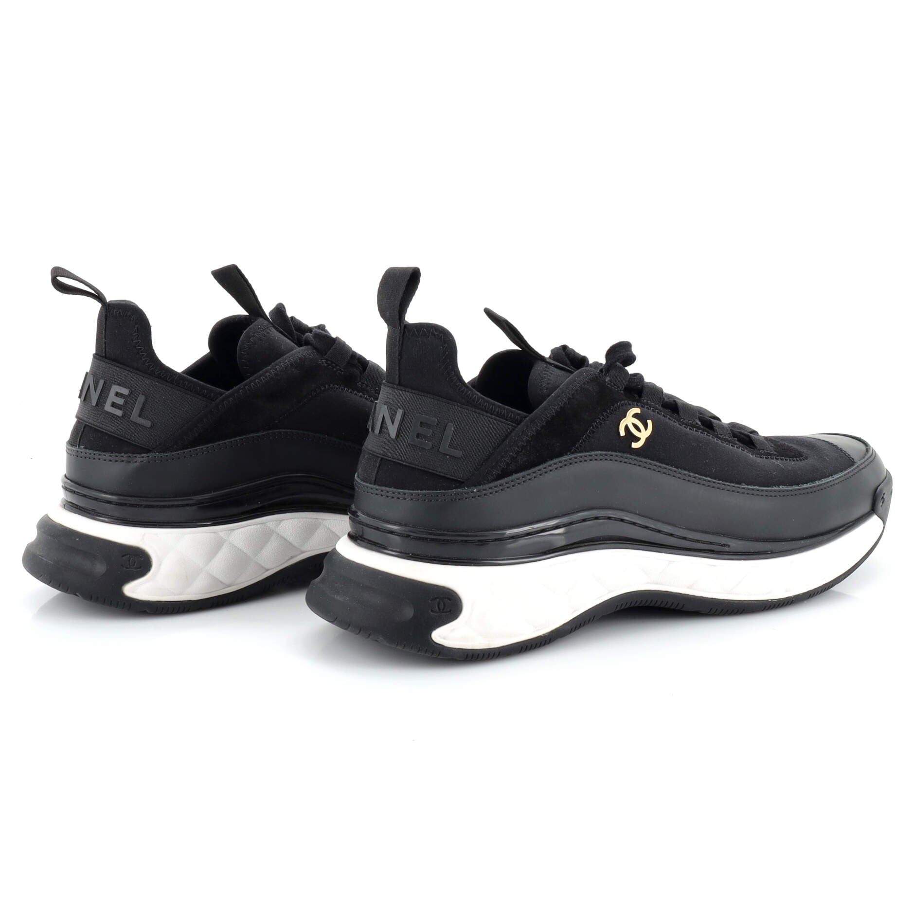 Women's CC Cap Toe Logo Sneakers Suede and Mixed Fibers