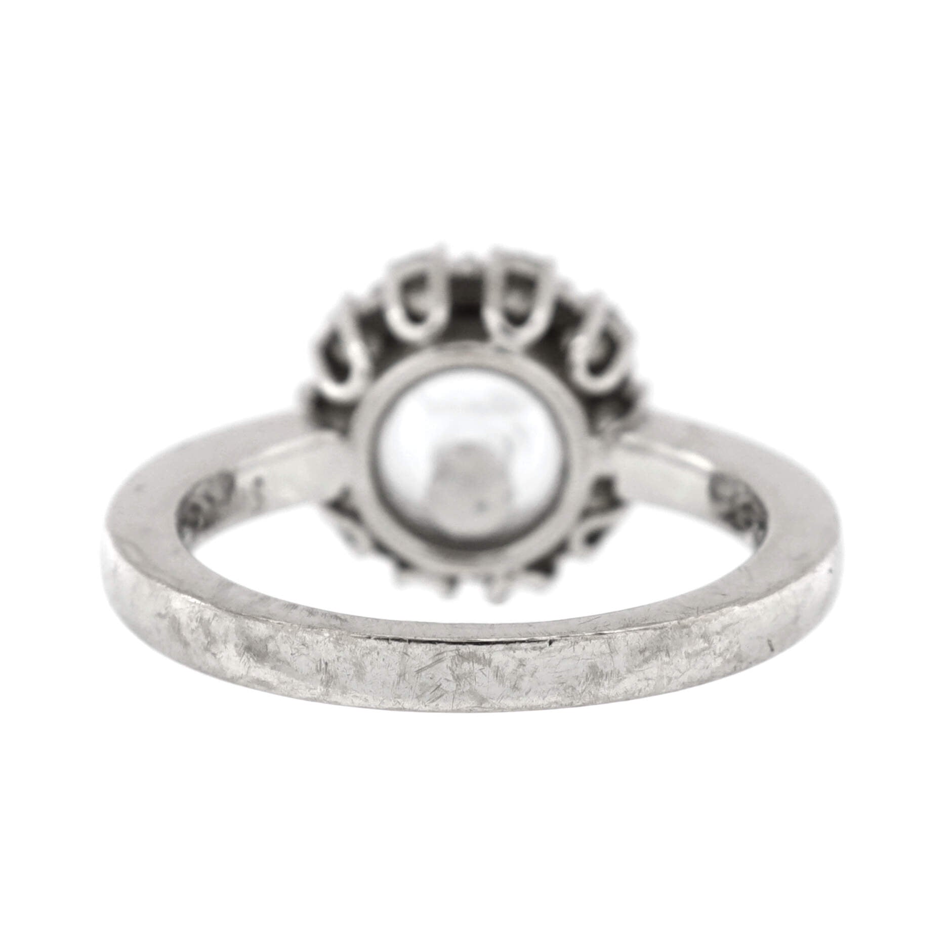 Happy Diamonds Round Ring 18K White Gold with Diamonds and 1 Floating Diamond