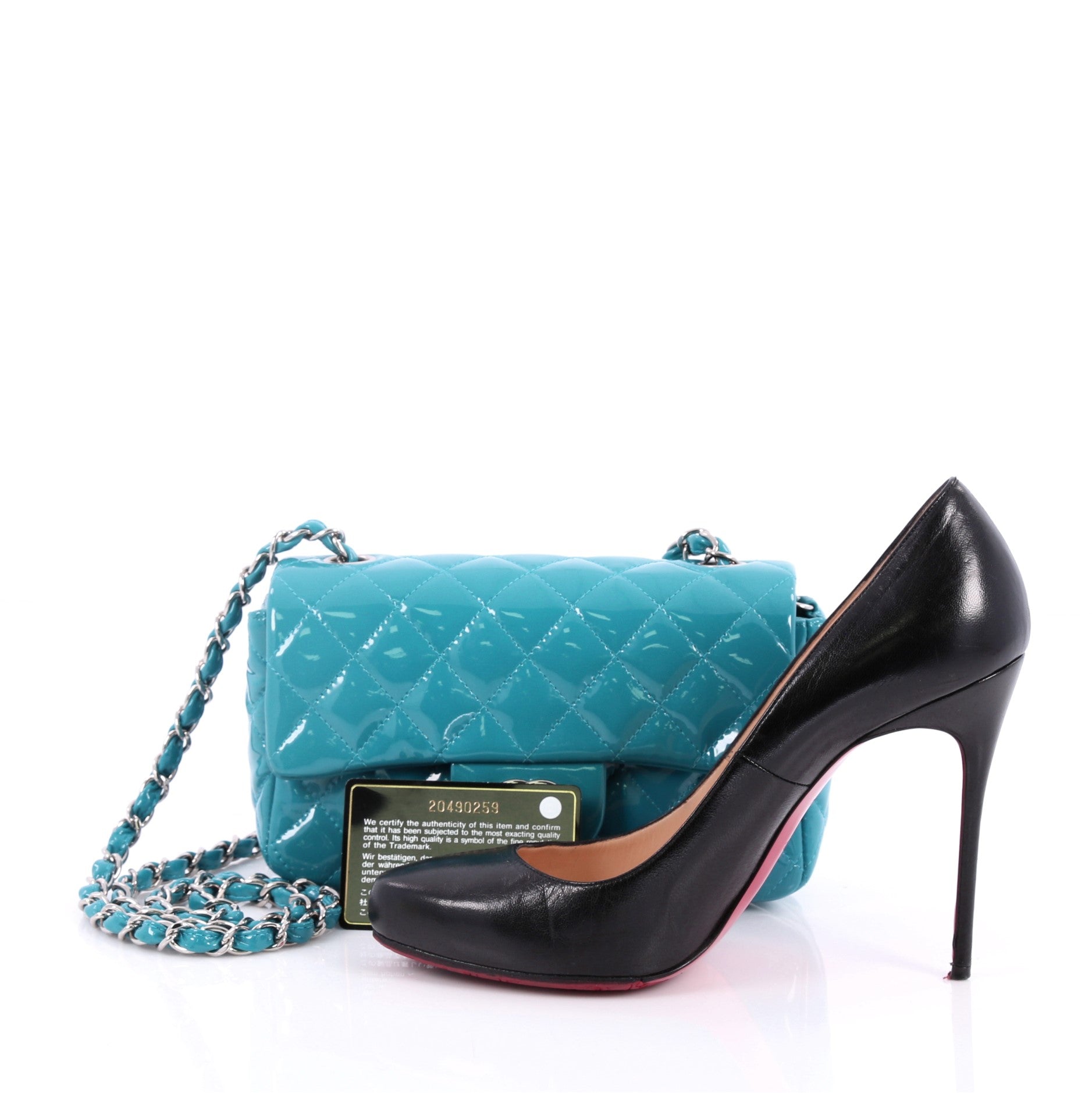 Classic Single Flap Bag Quilted Patent Mini