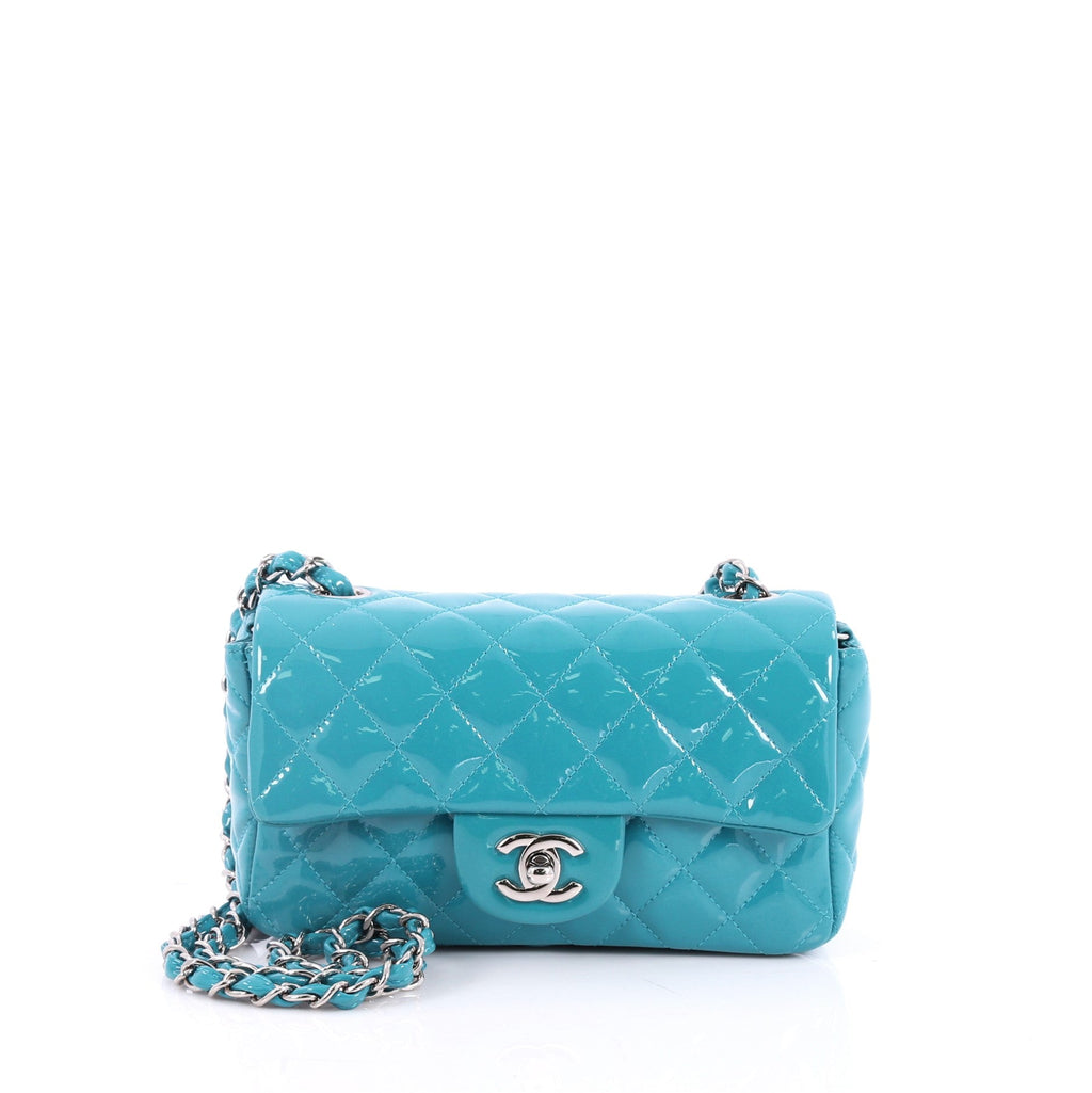Classic Single Flap Bag Quilted Patent Mini
