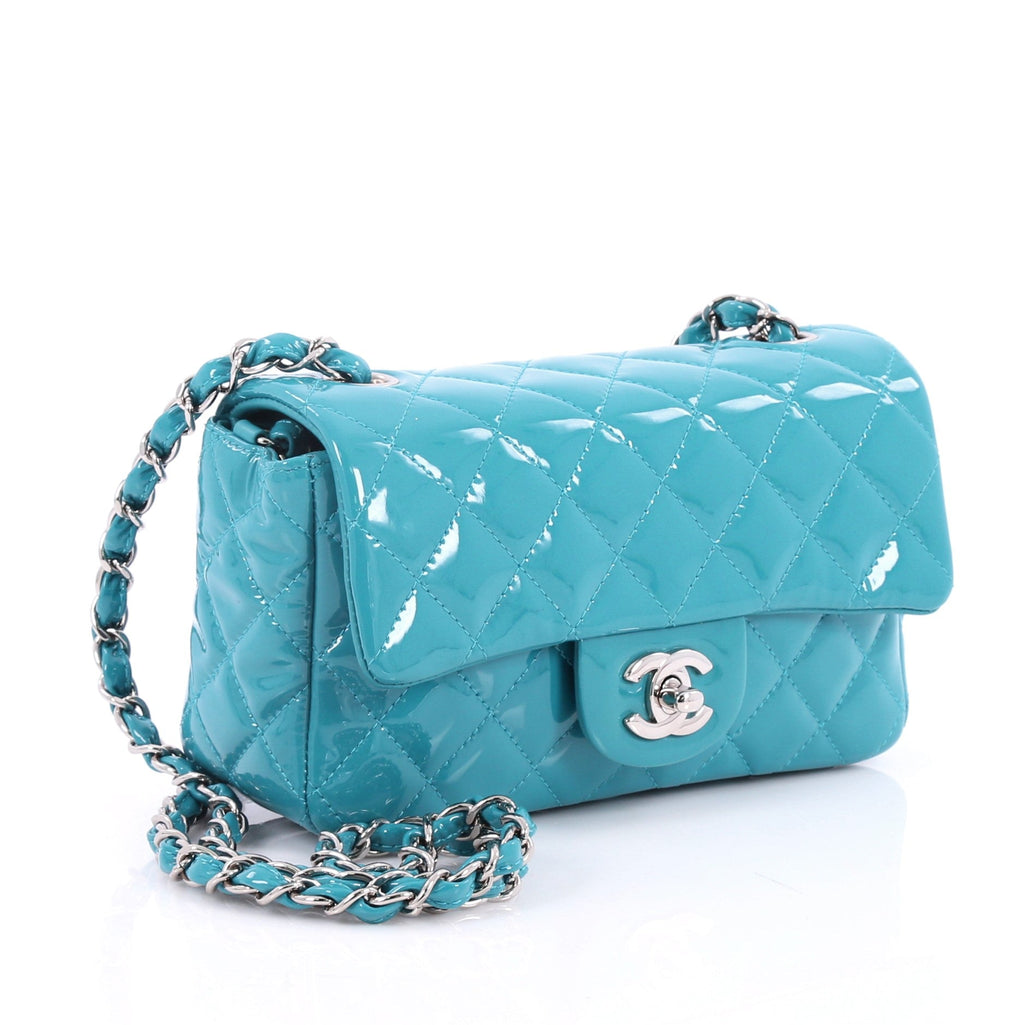 Classic Single Flap Bag Quilted Patent Mini