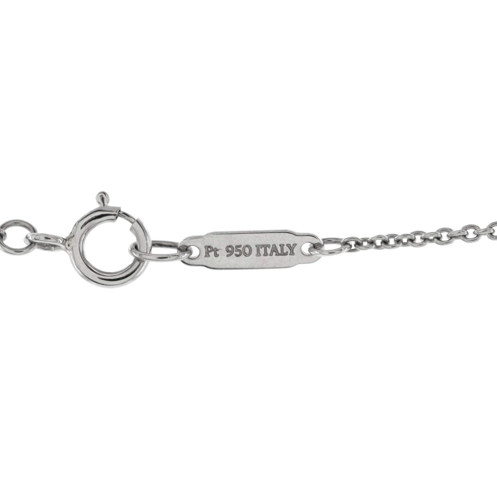 Paper Flowers Pendant Necklace Platinum with Pave Diamonds Small