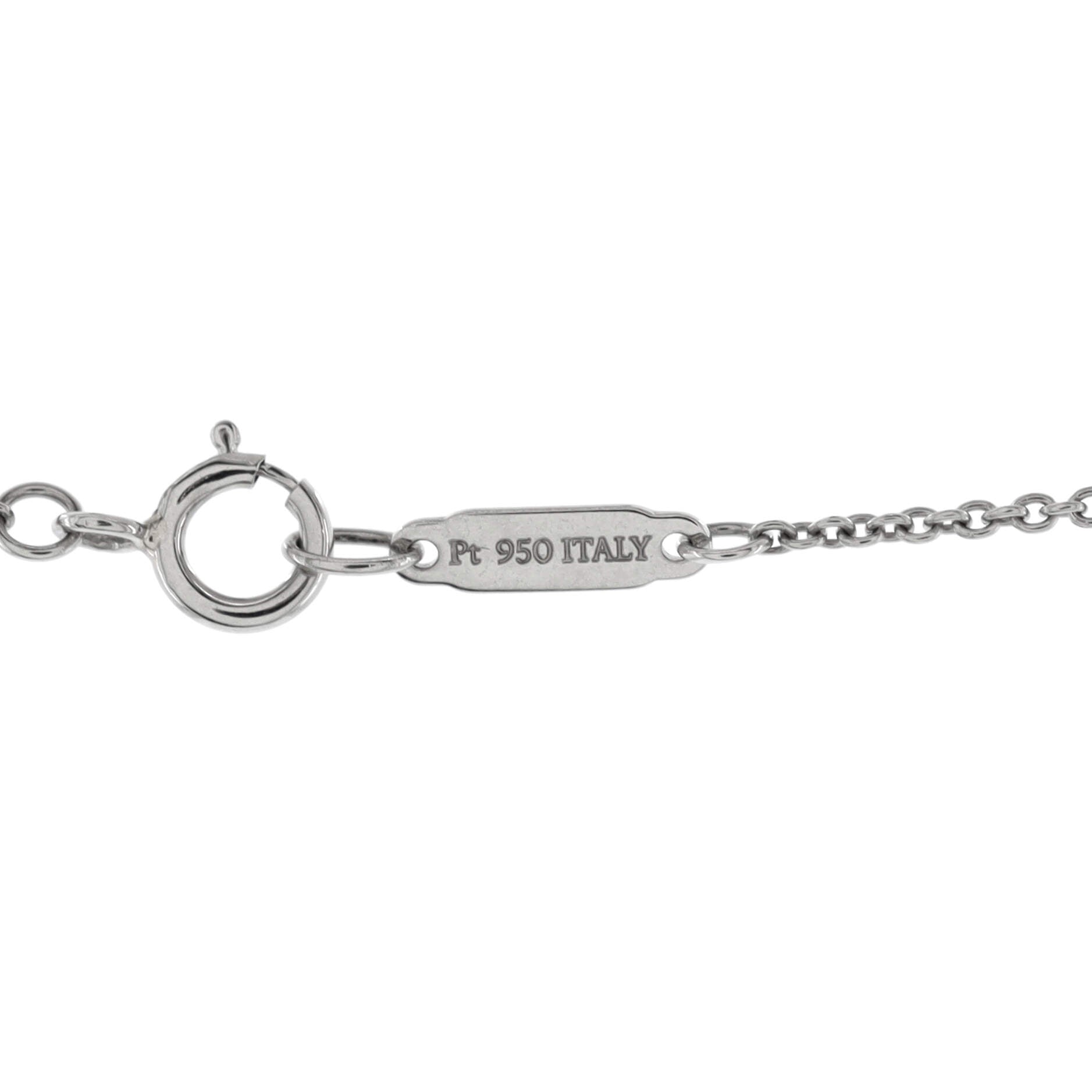 Paper Flowers Pendant Necklace Platinum with Pave Diamonds Small
