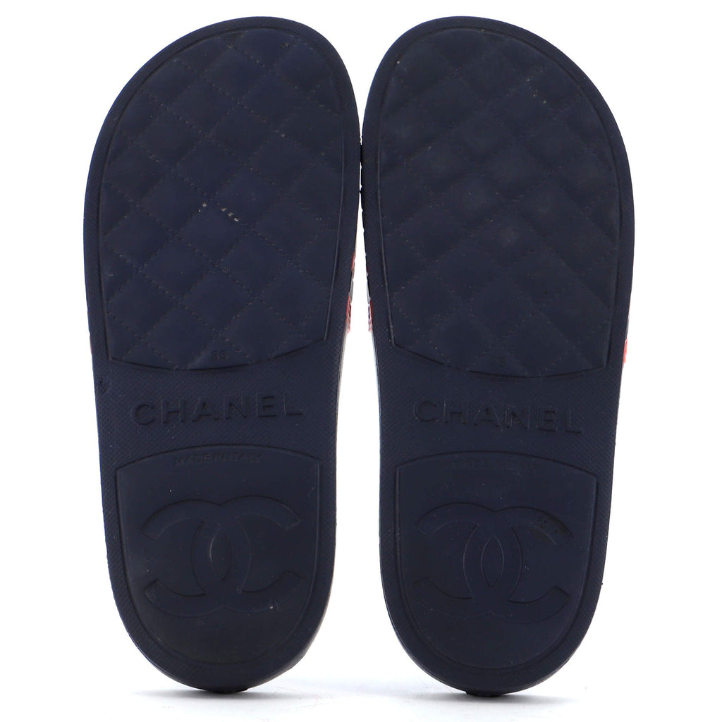 Women's CC Flat Slide Sandals Rubber