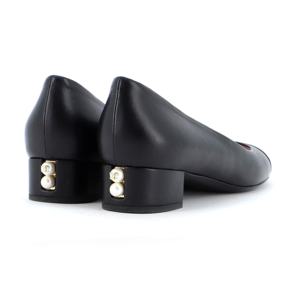 Women's Pearl Heel Pumps Leather