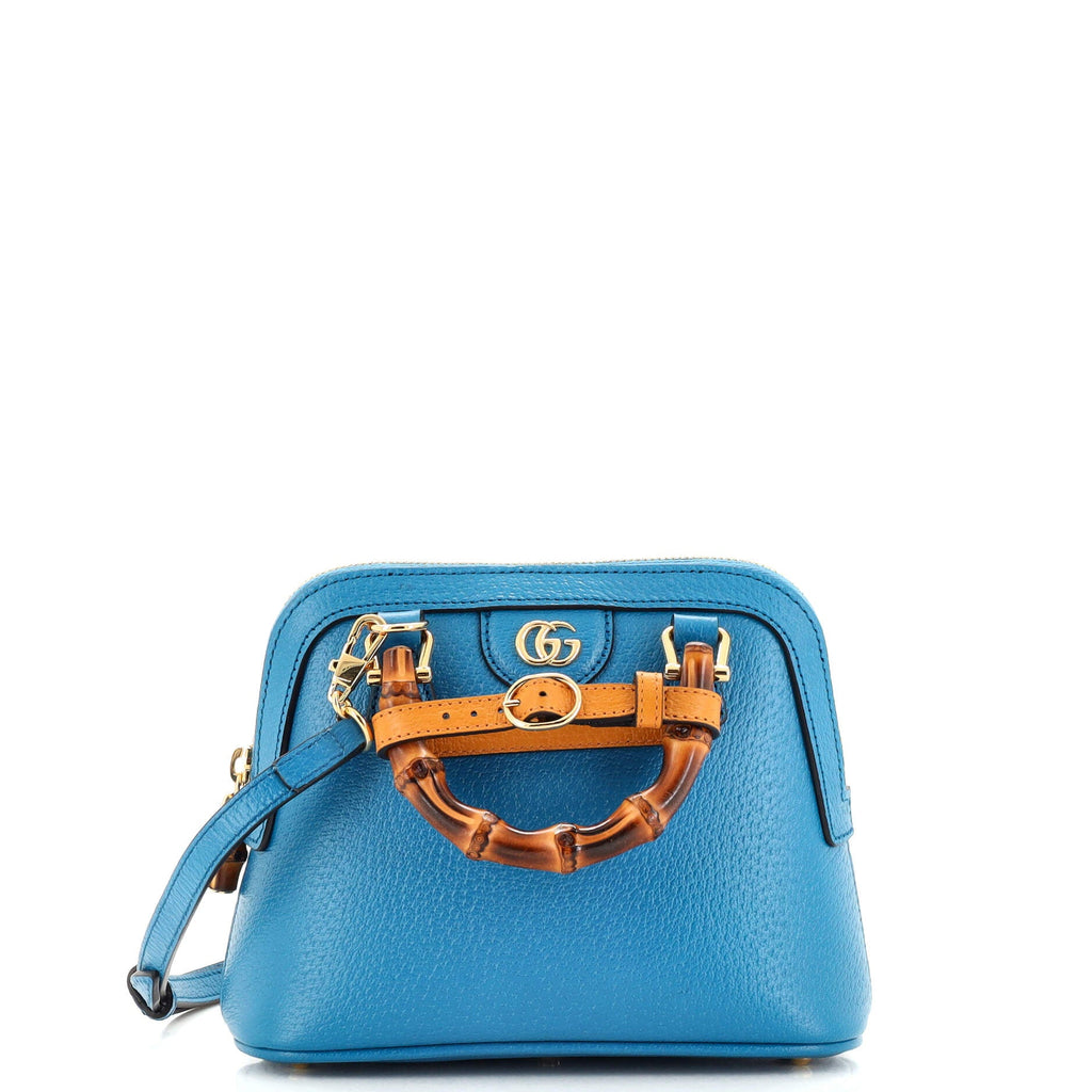 Diana NM Bamboo Dome Top Handle Bag Leather Mini