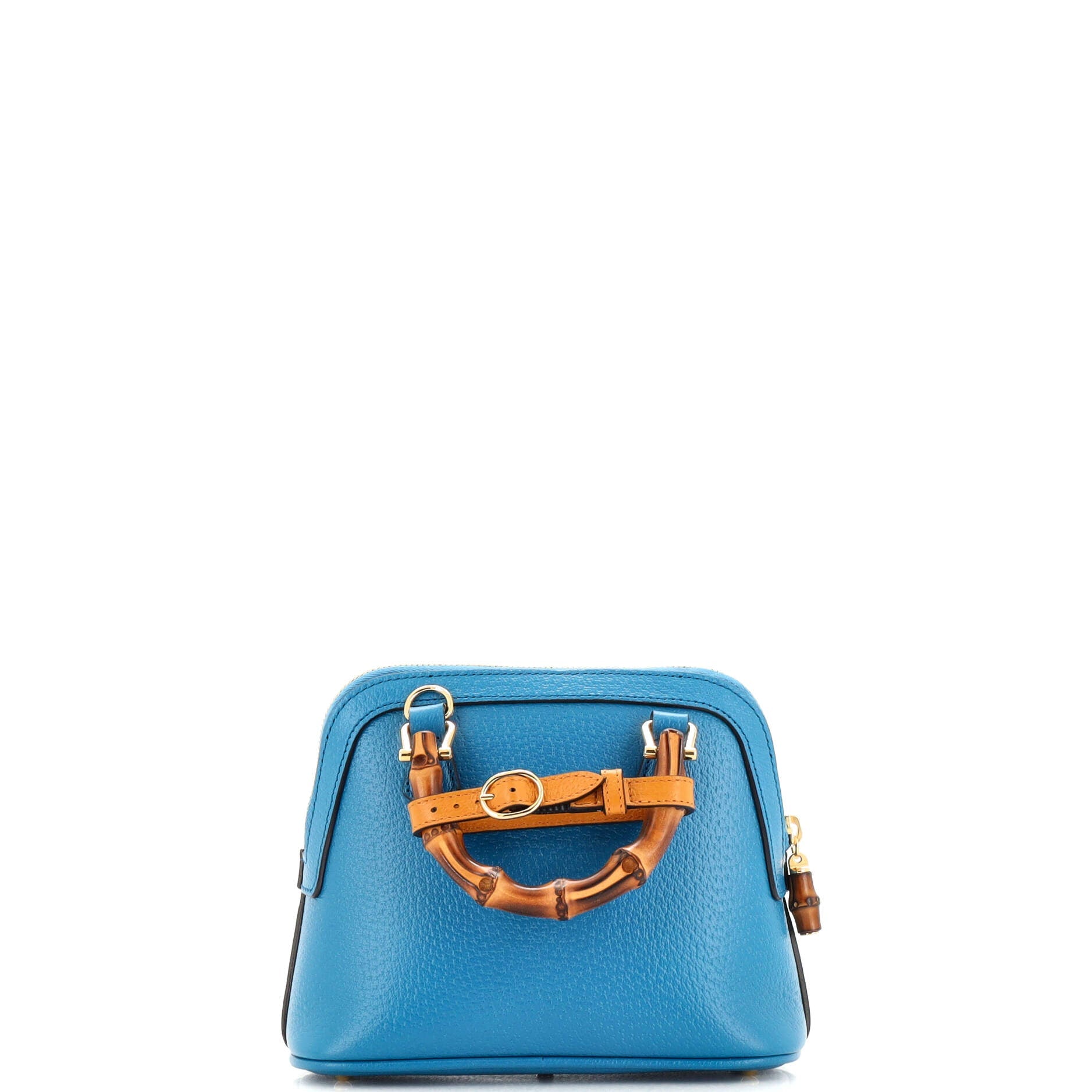 Diana NM Bamboo Dome Top Handle Bag Leather Mini
