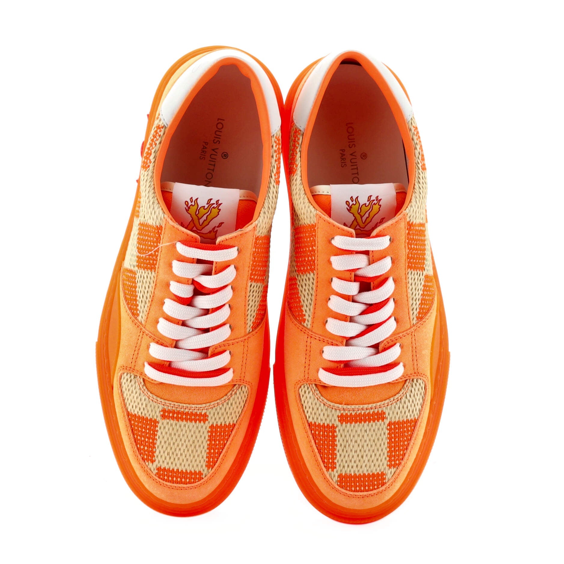Men's LV Ollie Sneakers Woven Raffia Giant Damier