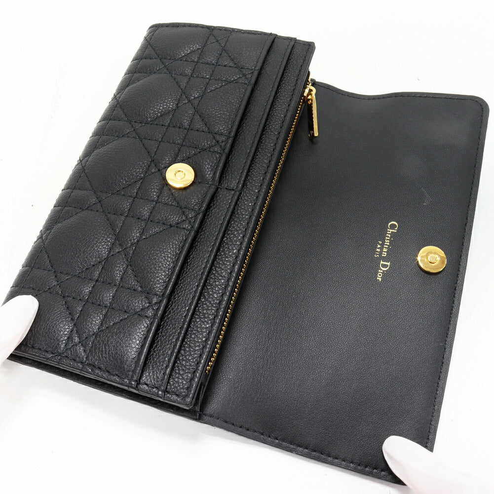 Dior Dior Caro Calfskin Long Wallet