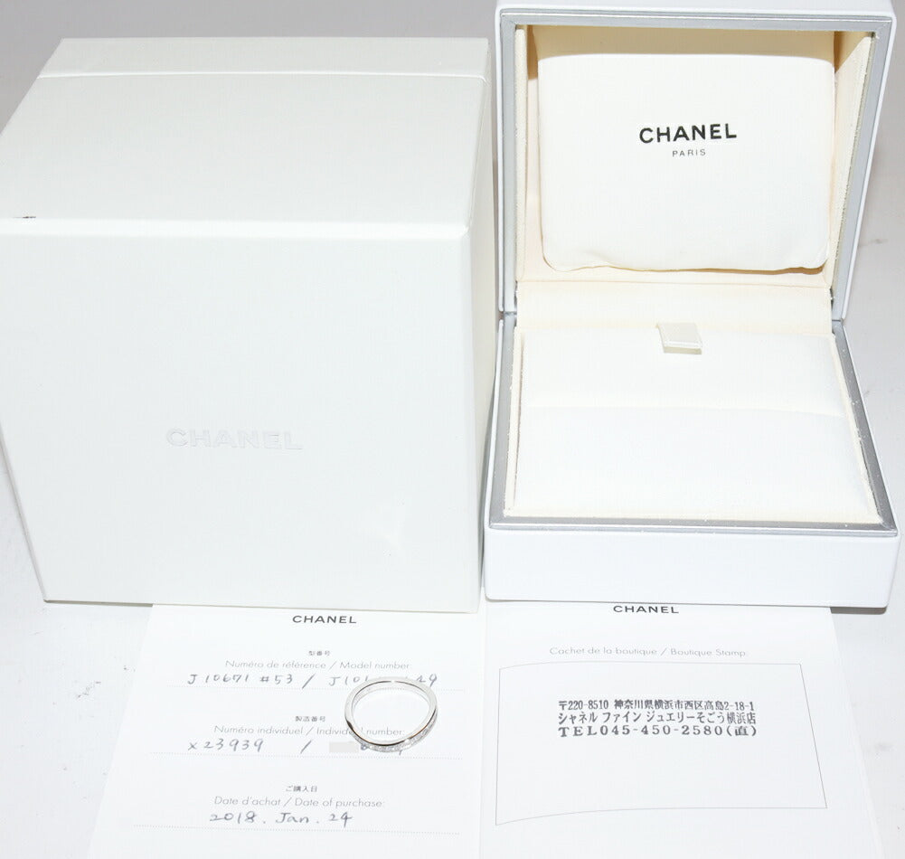 Chanel Ruban de Chanel Pt950 Diamond Ring Size 8.5