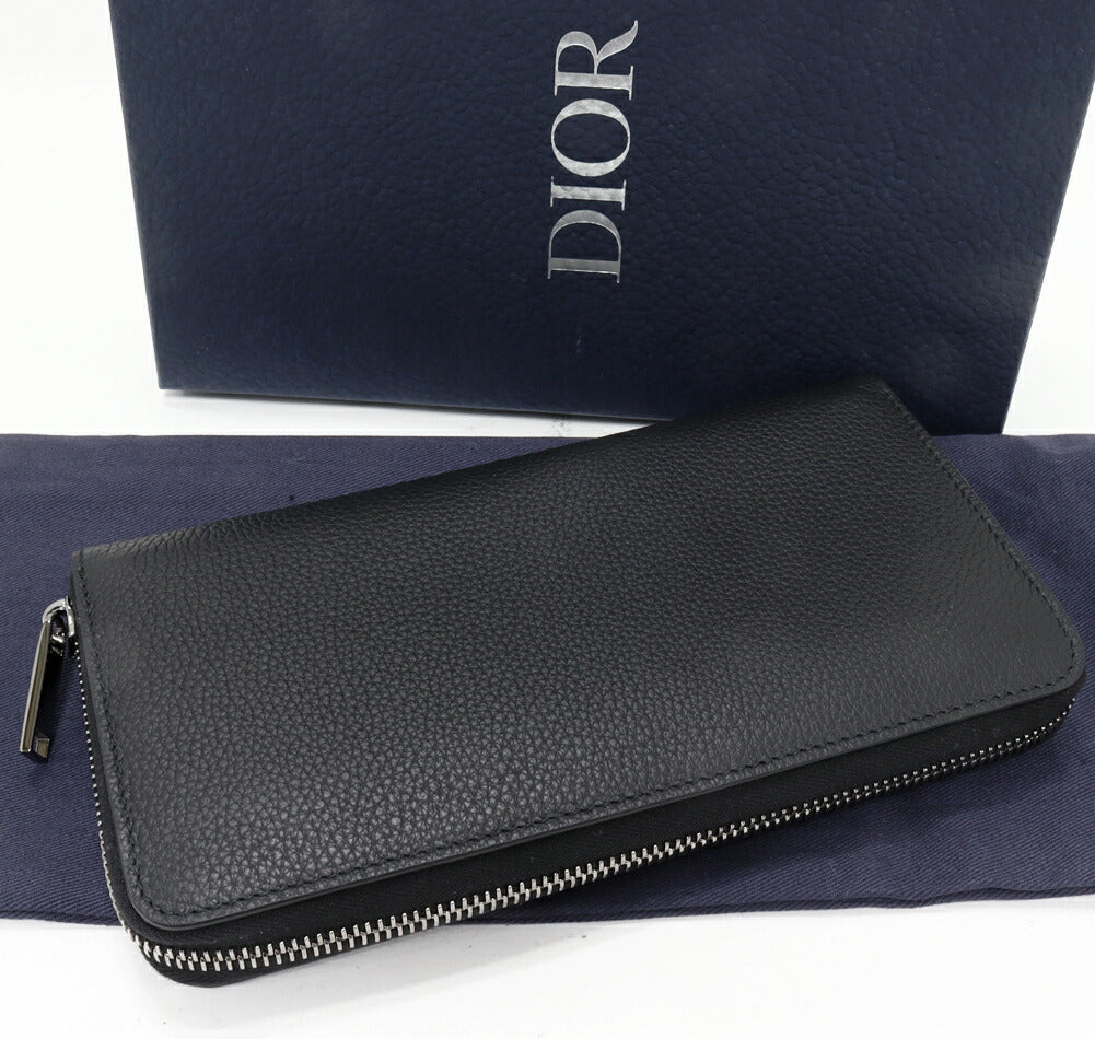 Dior Icon Grained Calfskin Long Zip Wallet