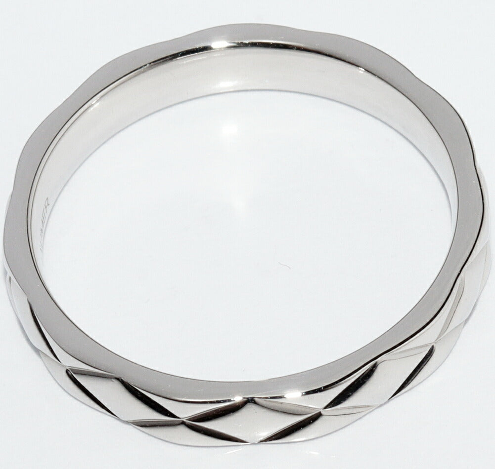 Chanel Matelasse Pt950 Ring Size 18
