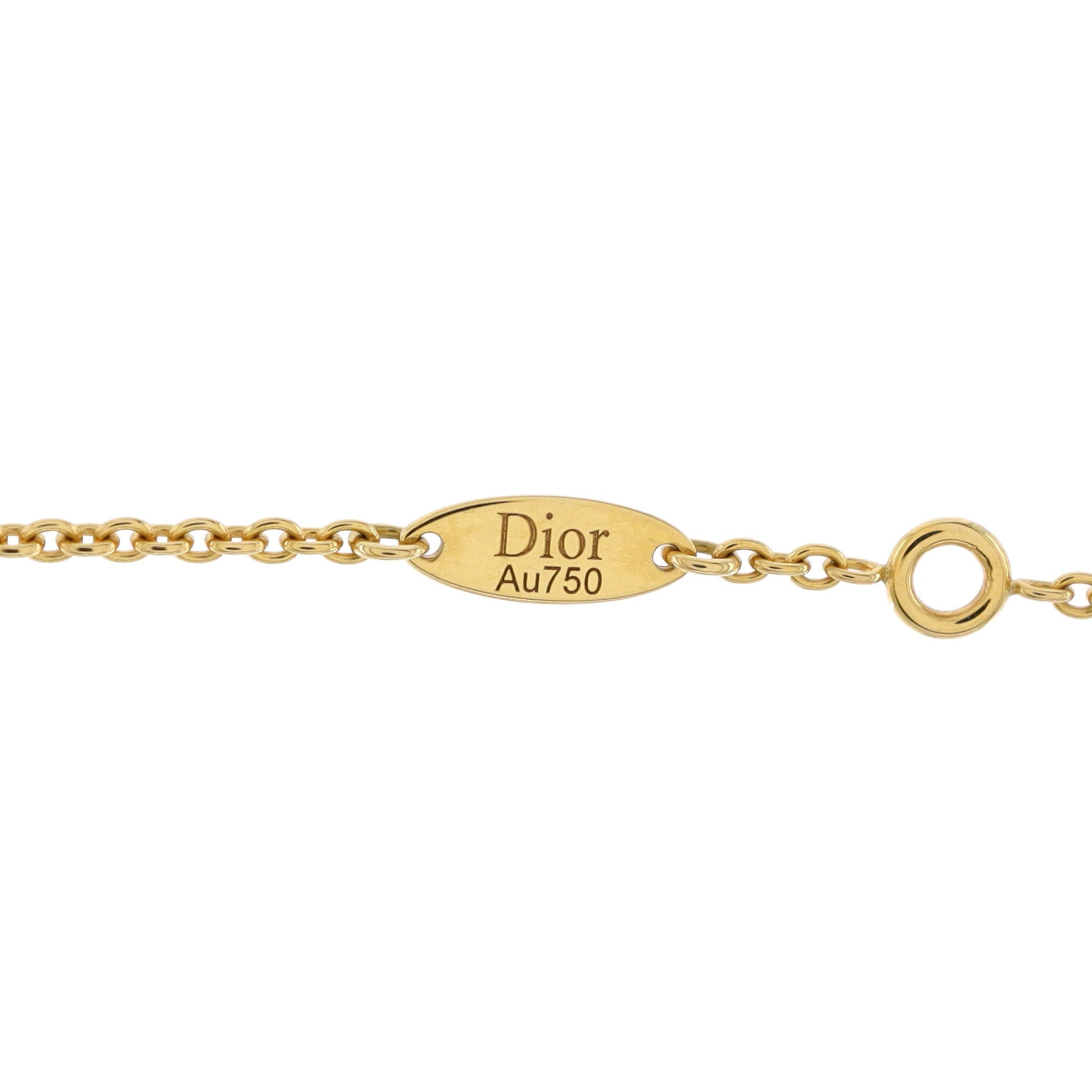 Rose des Vents Necklace 18K Yellow Gold with Diamond and Mother of Pearl 12mm