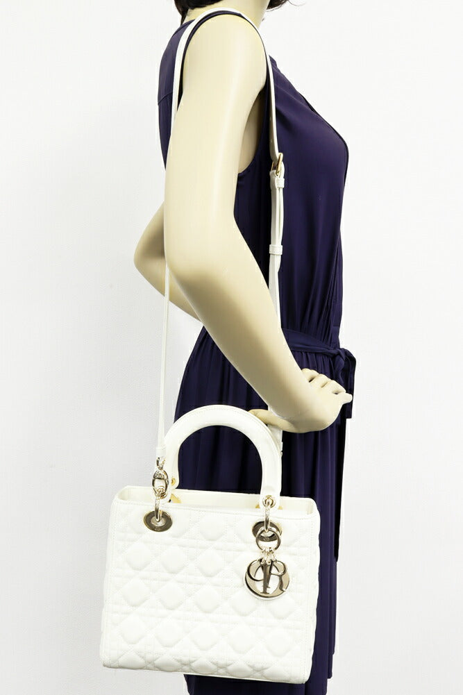 Christian Dior Lady Dior Lambskin 2way Bag