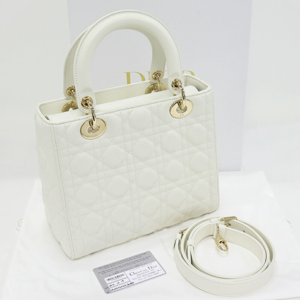 Christian Dior Lady Dior Lambskin 2way Bag