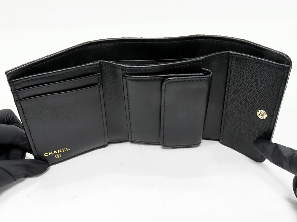 Chanel Classic Small Wallet Caviar Skin Wallet