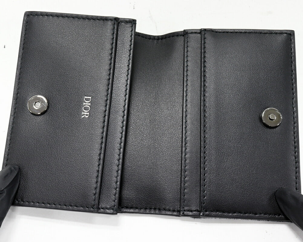 Dior Saddle Oblique Canvas Calf Business  Holder
