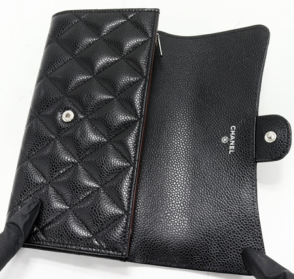 Chanel Classic Flap Wallet Caviar Skin Long Wallet
