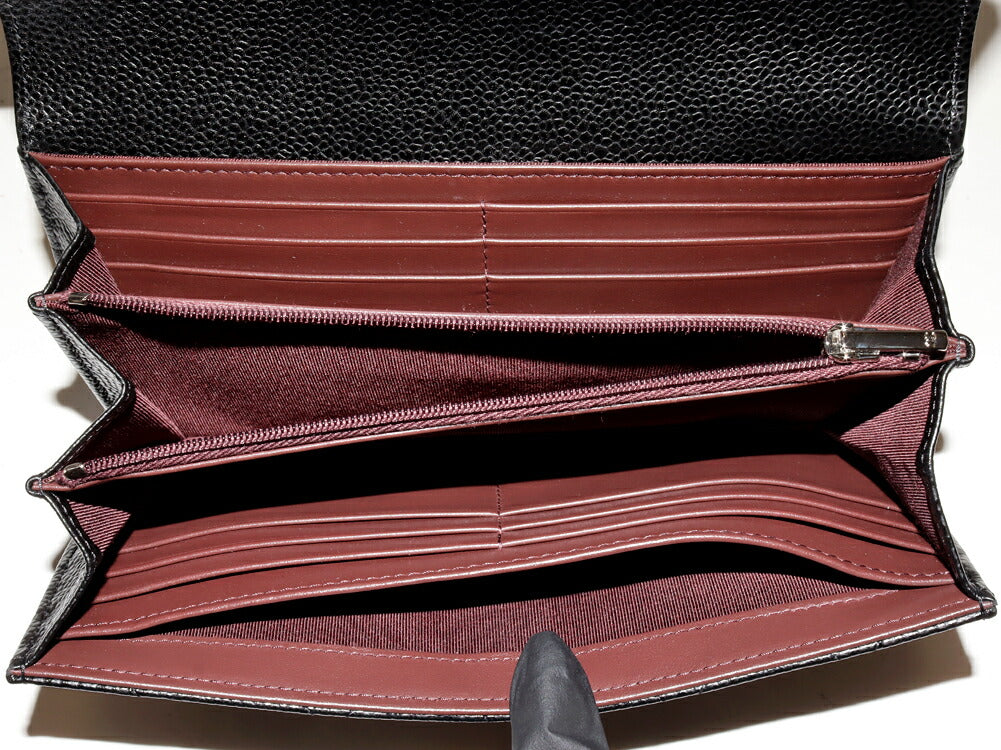 Chanel Classic Flap Wallet Caviar Skin Long Wallet