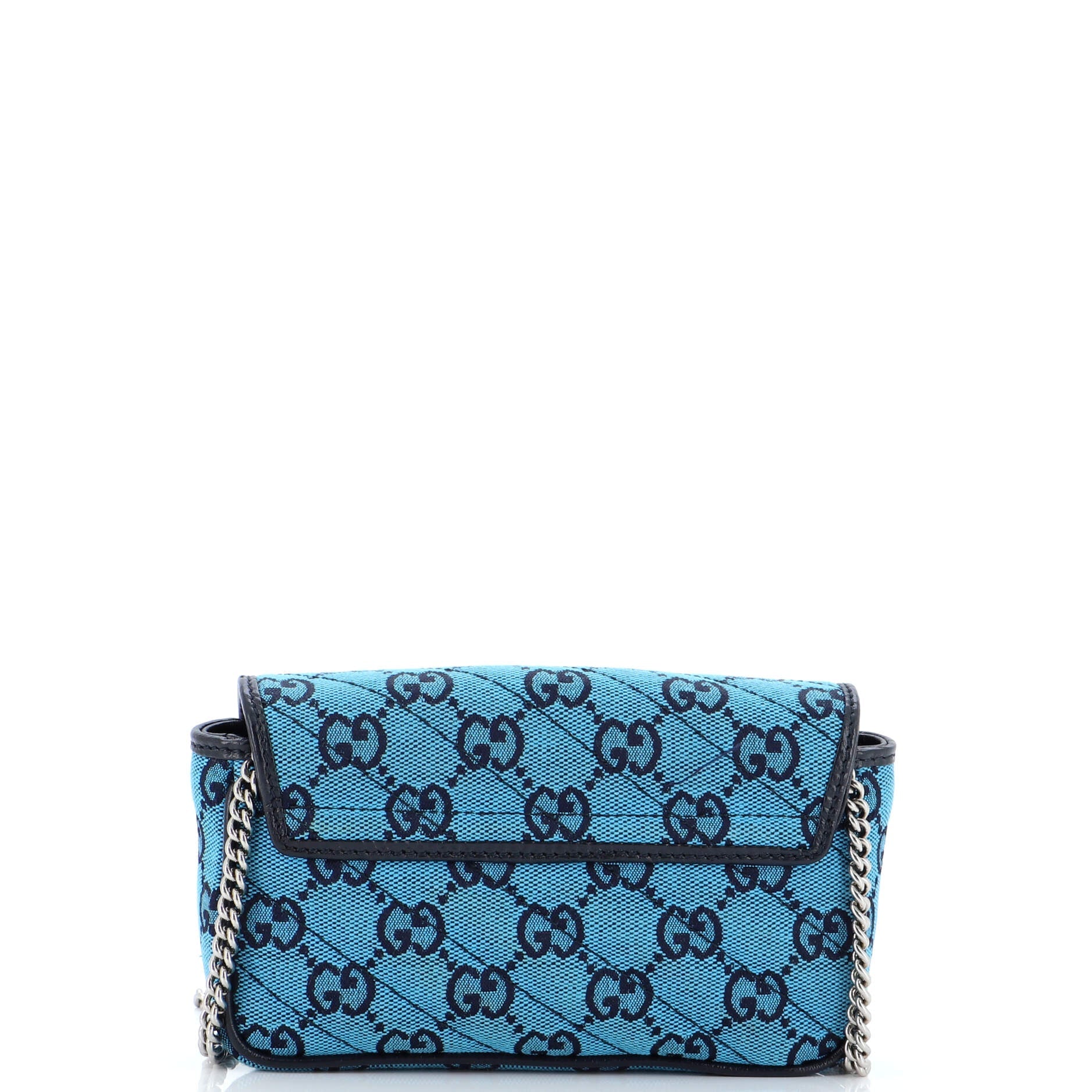 GG Marmont Flap Bag Diagonal Quilted GG Canvas Super Mini