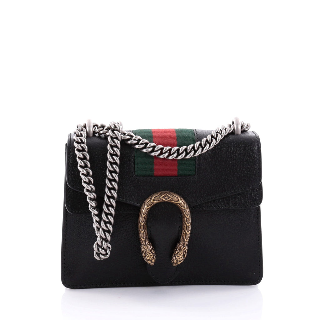 Web Dionysus Handbag Leather Mini