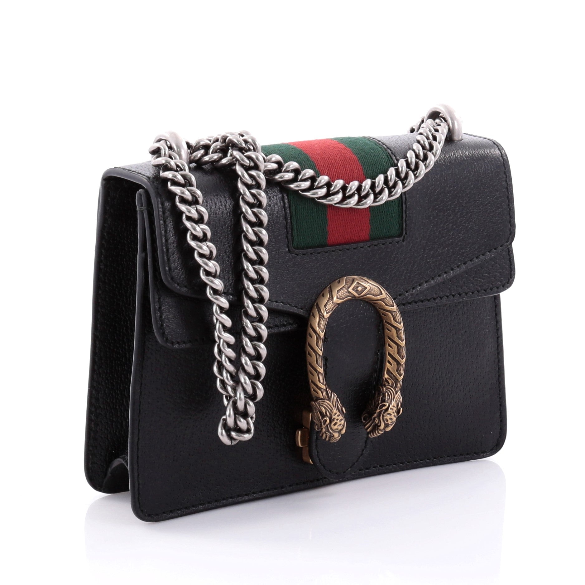 Web Dionysus Handbag Leather Mini