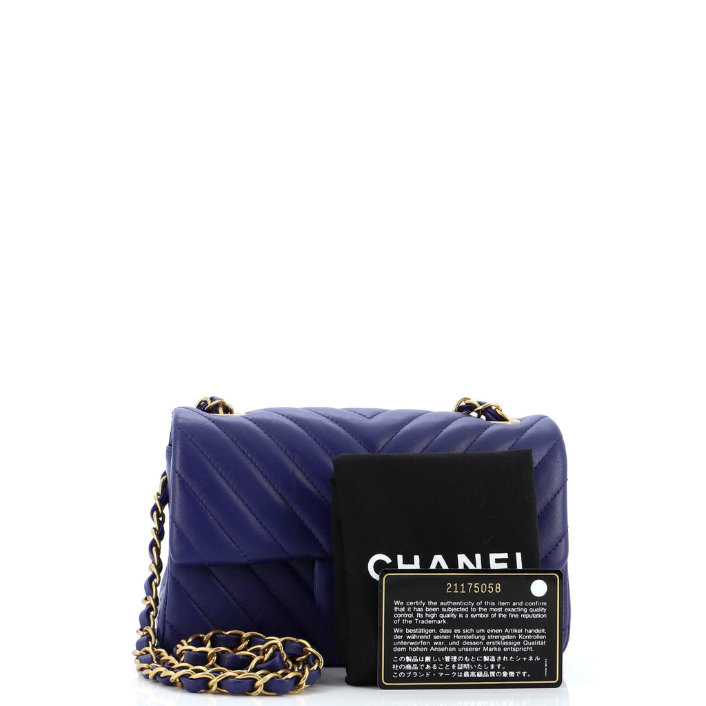 Classic Single Flap Bag Chevron Lambskin Mini