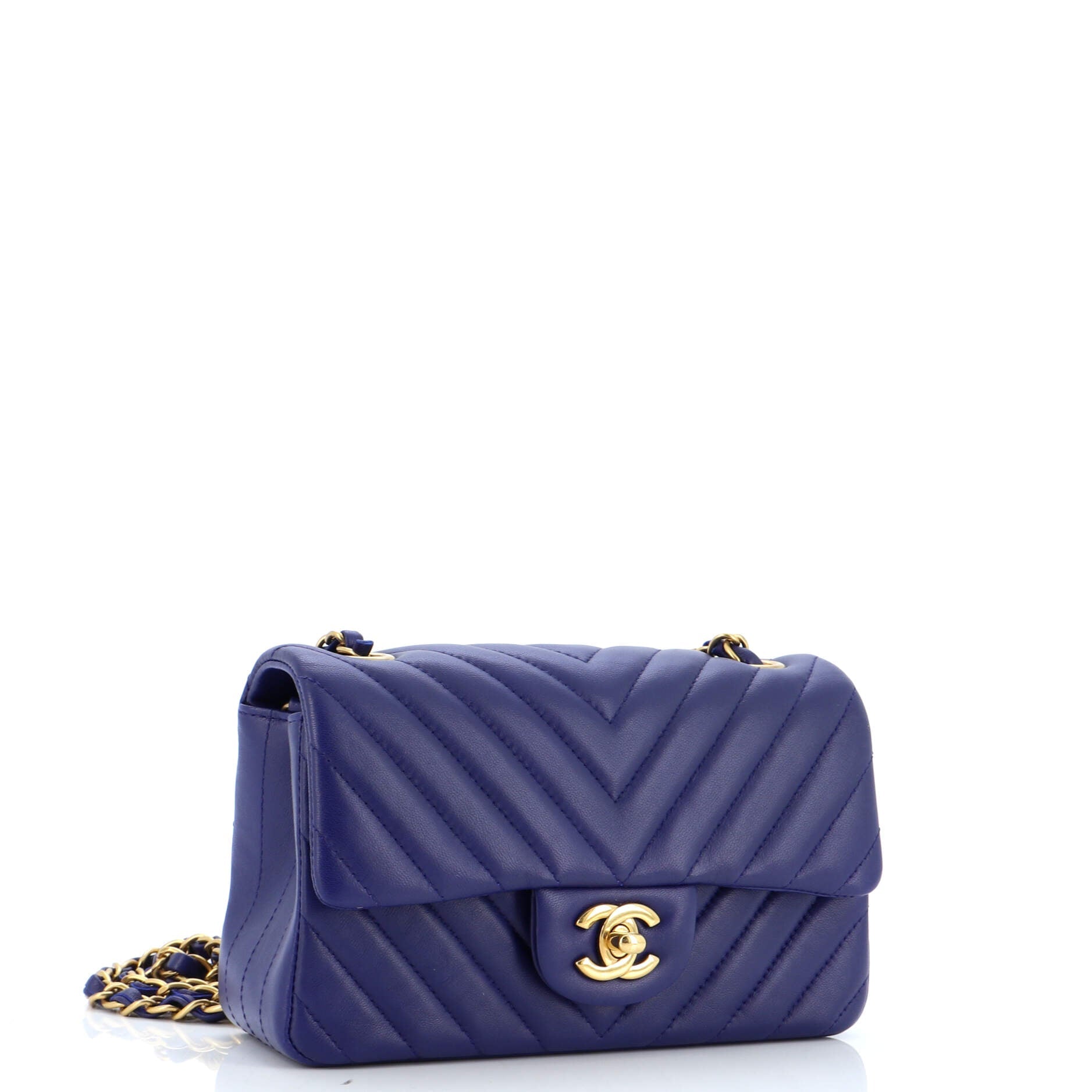 Classic Single Flap Bag Chevron Lambskin Mini