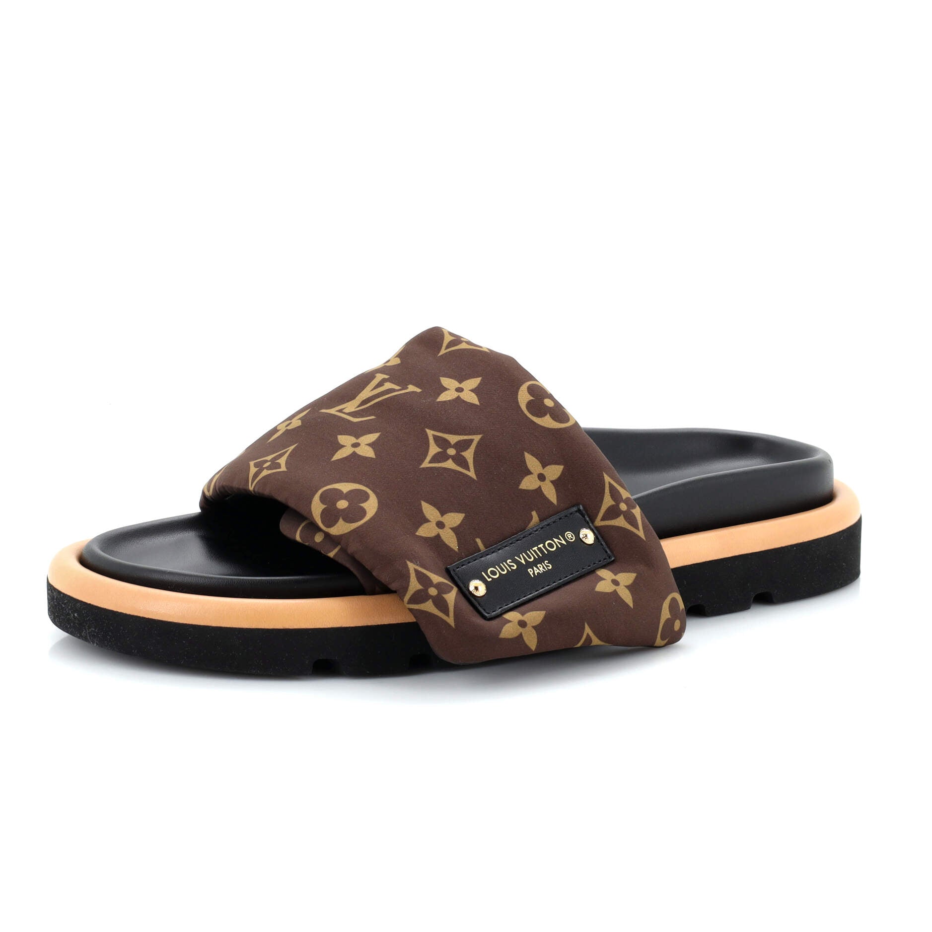 Women's Pool Pillow Comfort Mule Sandals Monogram Nylon