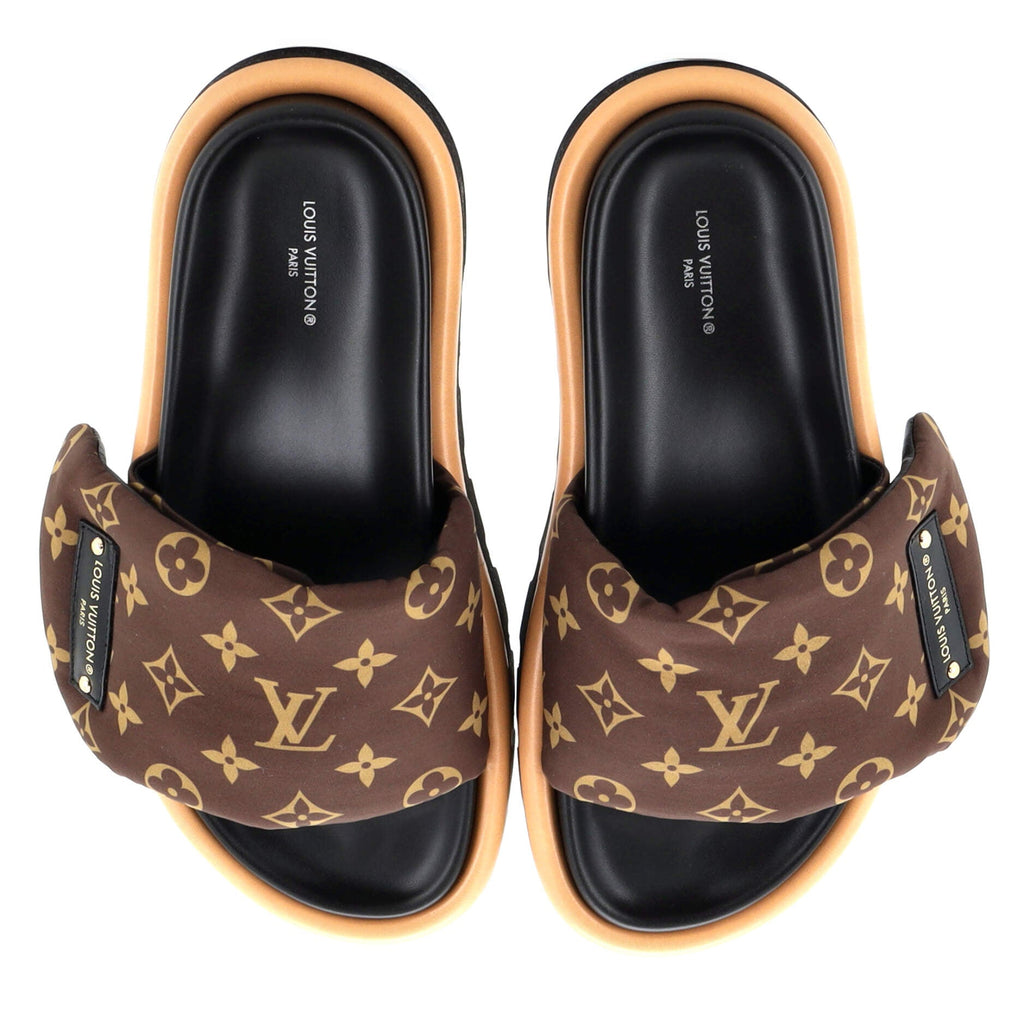 Women's Pool Pillow Comfort Mule Sandals Monogram Nylon