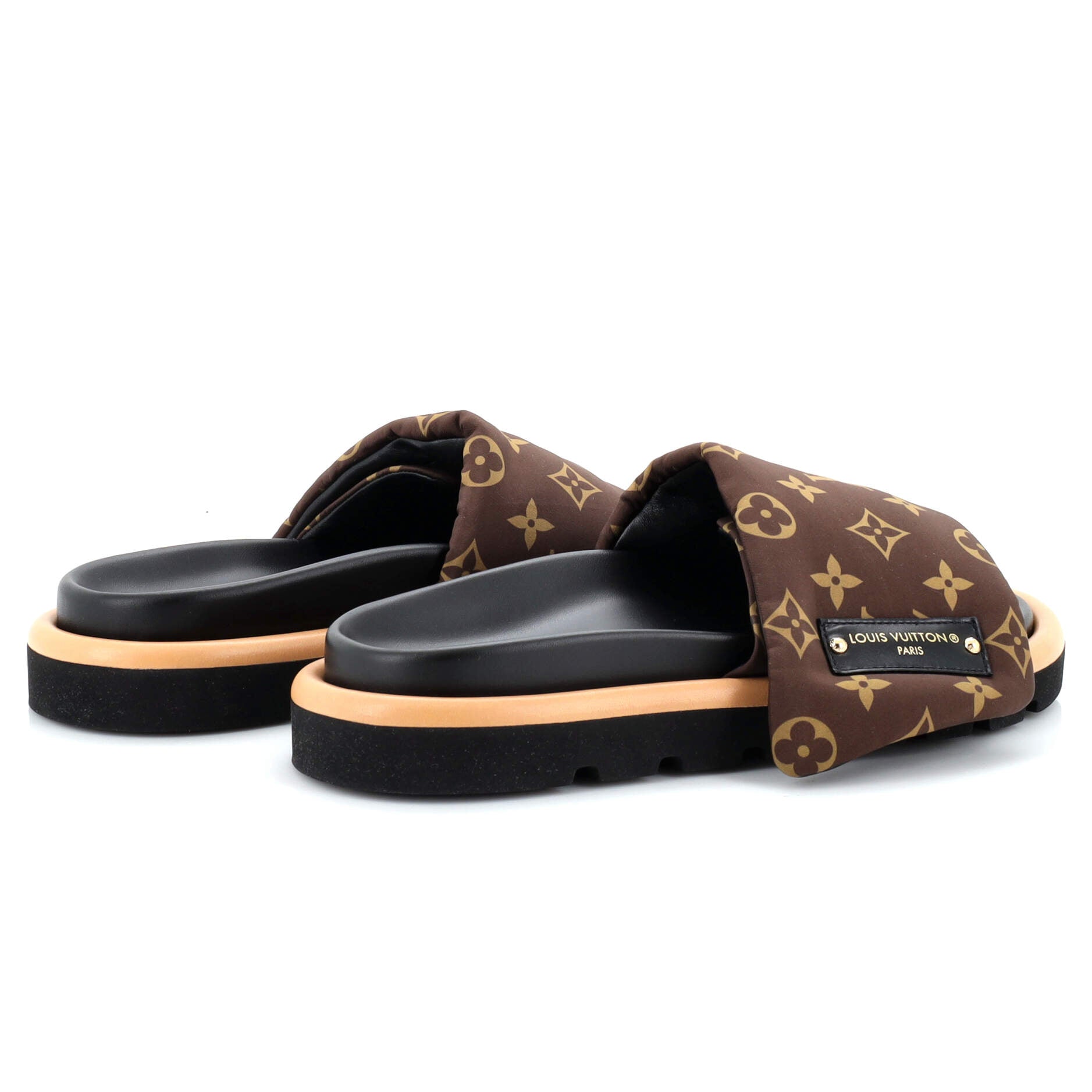 Women's Pool Pillow Comfort Mule Sandals Monogram Nylon