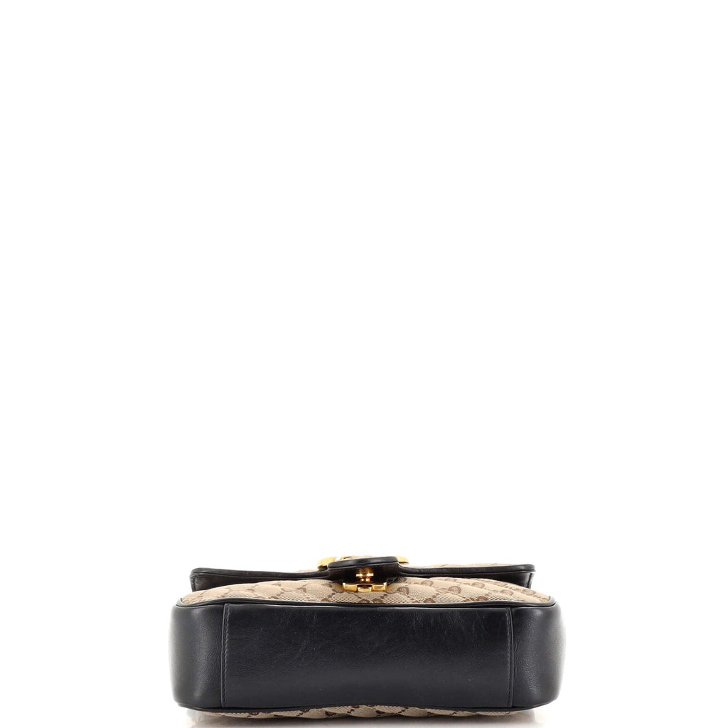 GG Marmont Flap Bag Diagonal Quilted GG Canvas Mini