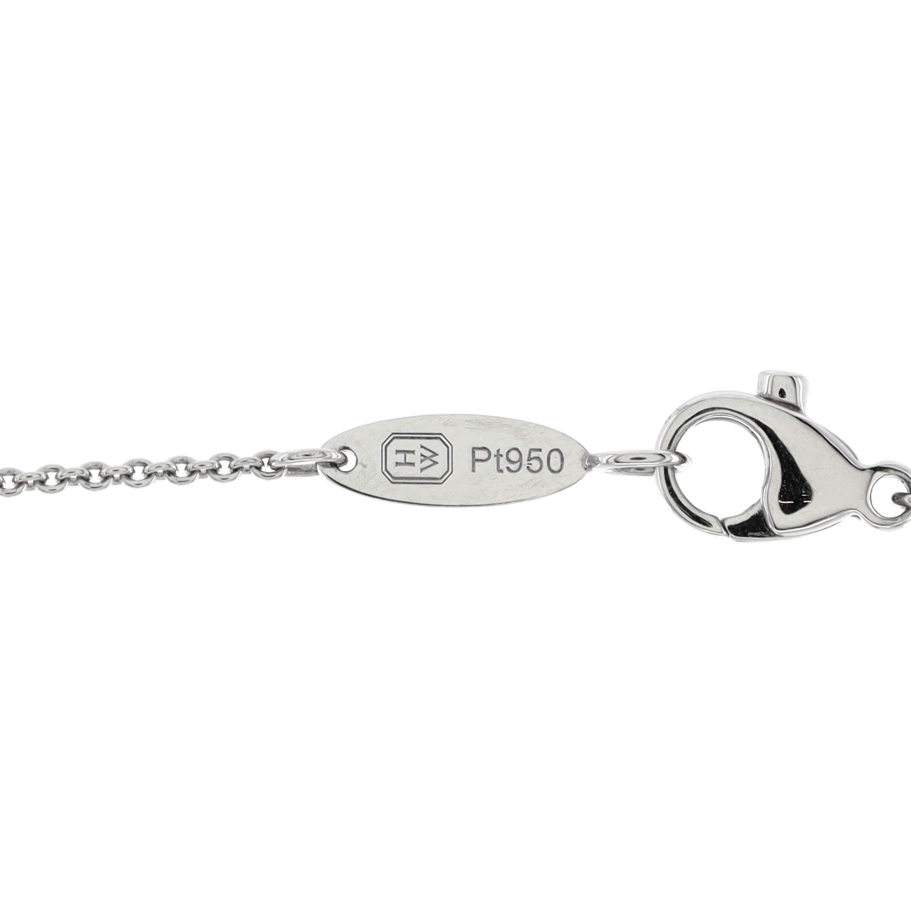 Loop Full Motif Pendant Necklace Platinum with Diamonds
