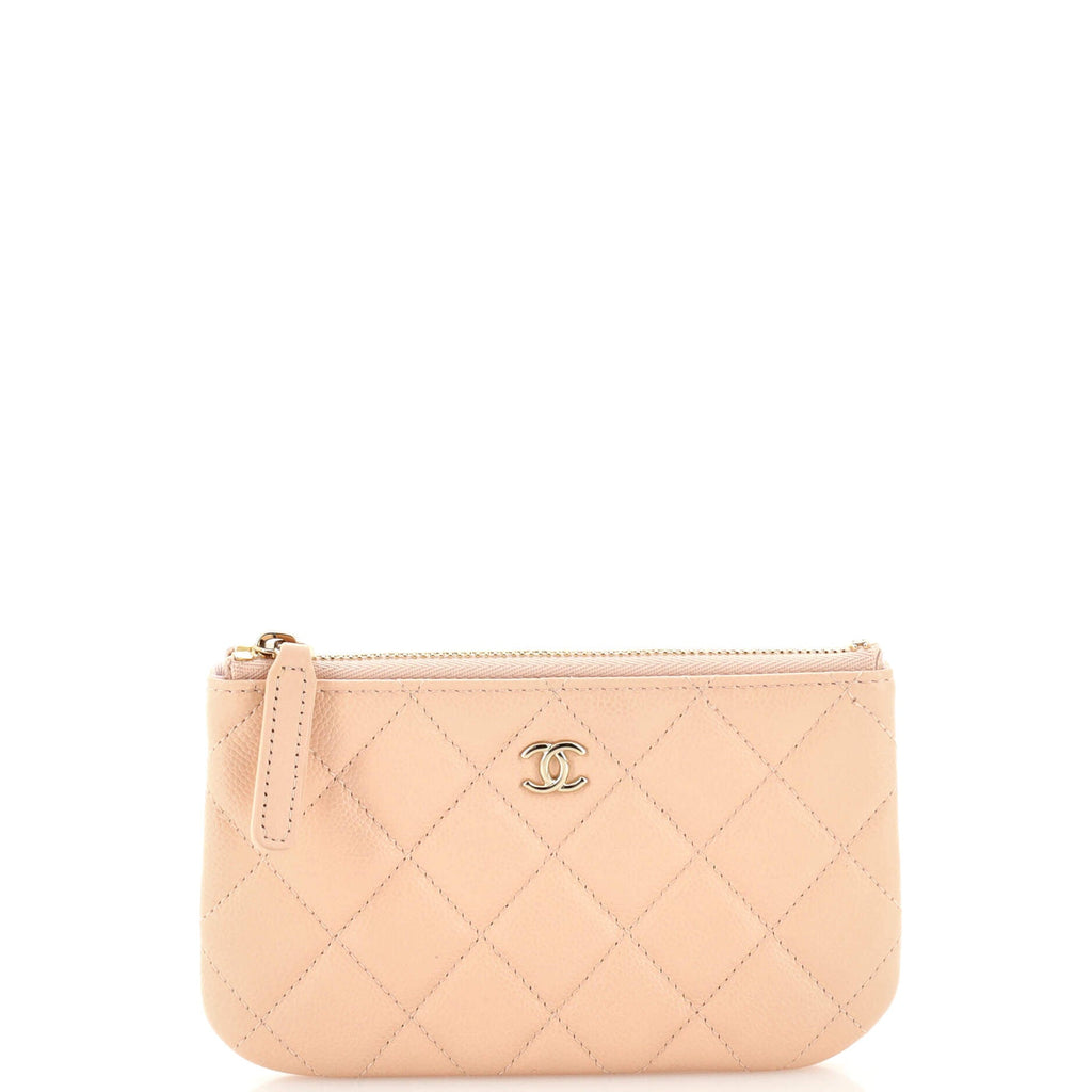 Classic O Case Pouch Quilted Caviar Mini