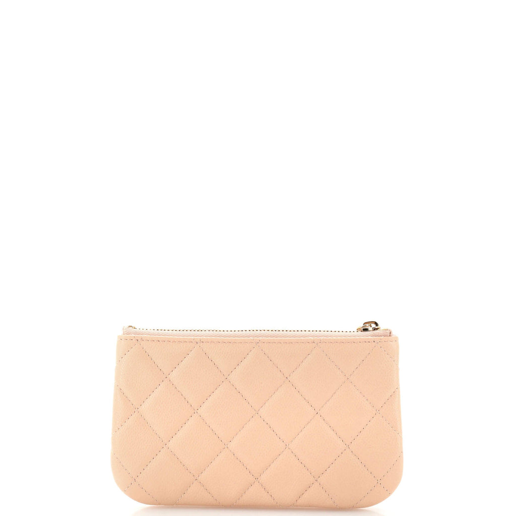 Classic O Case Pouch Quilted Caviar Mini