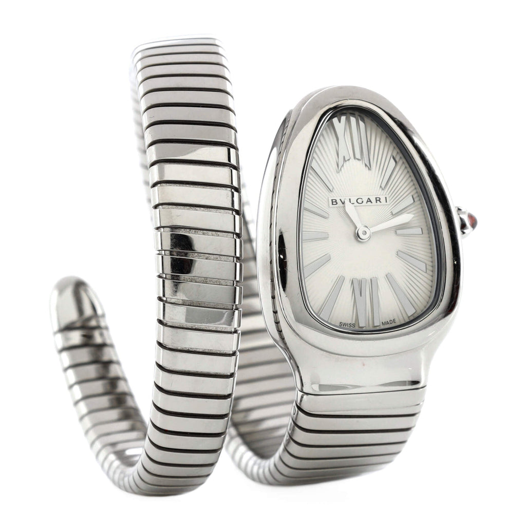 Serpenti Tubogas Single Spiral Quartz Watch Stainless Steel 23