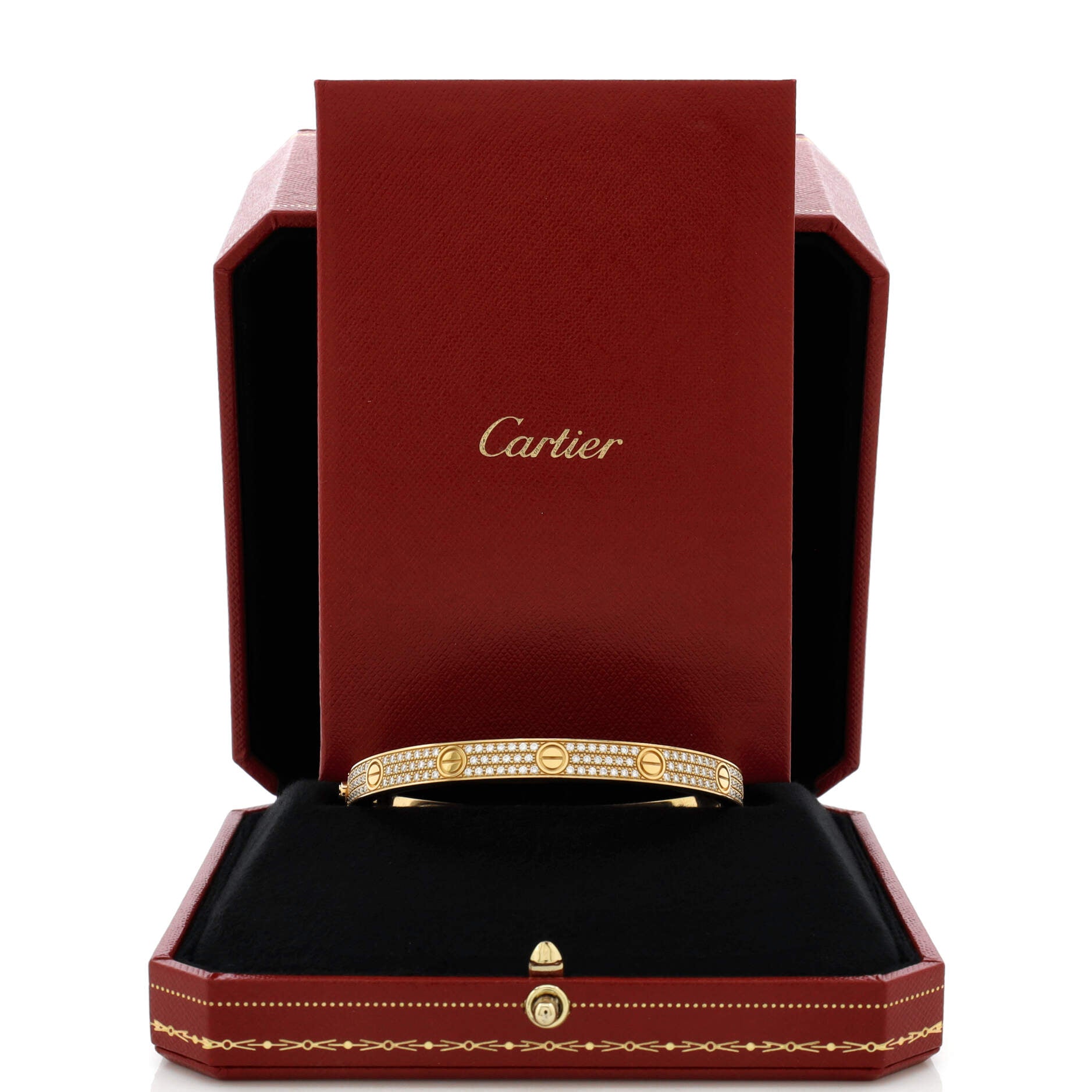 Love Bracelet 18K Yellow Gold with Pave Diamonds