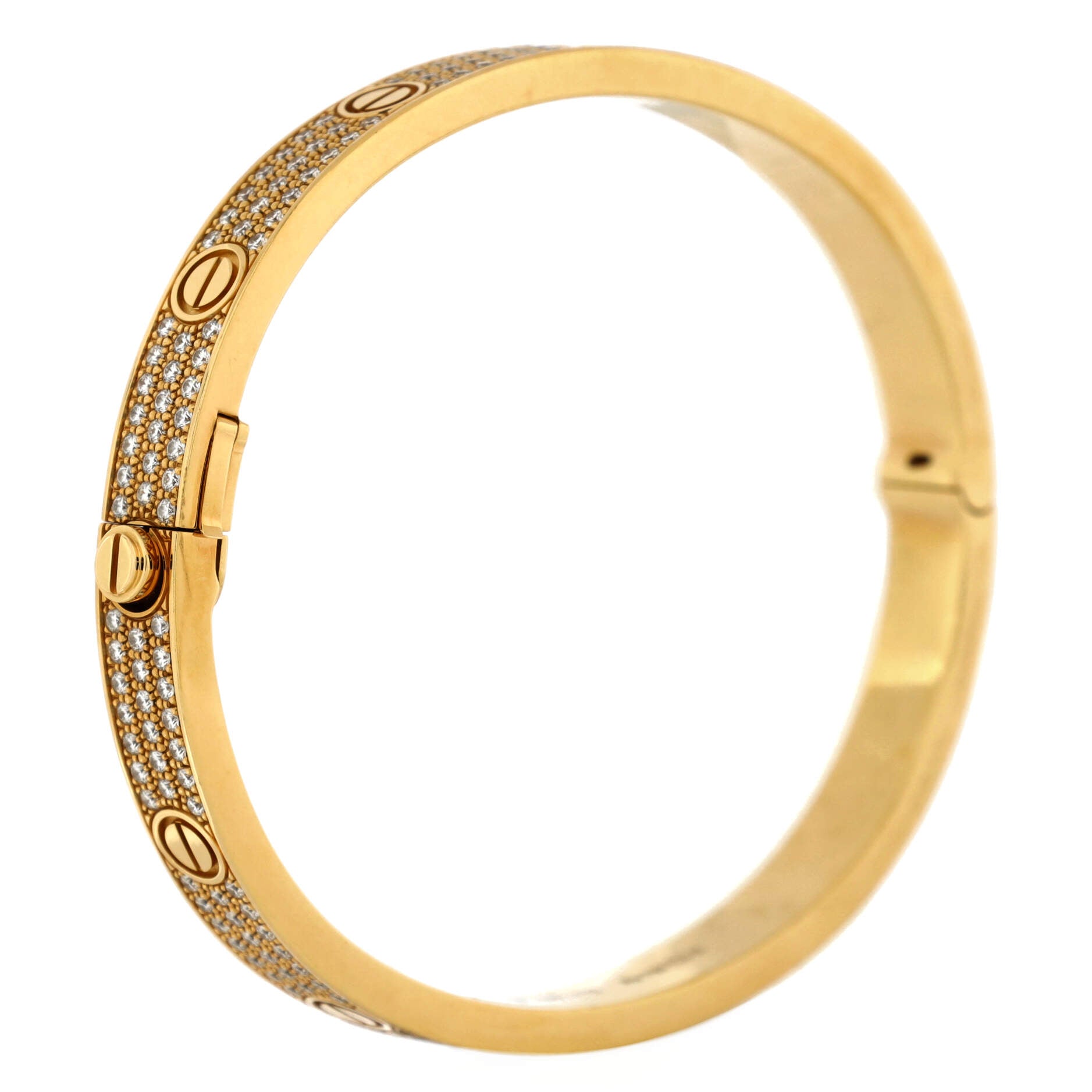 Love Bracelet 18K Yellow Gold with Pave Diamonds