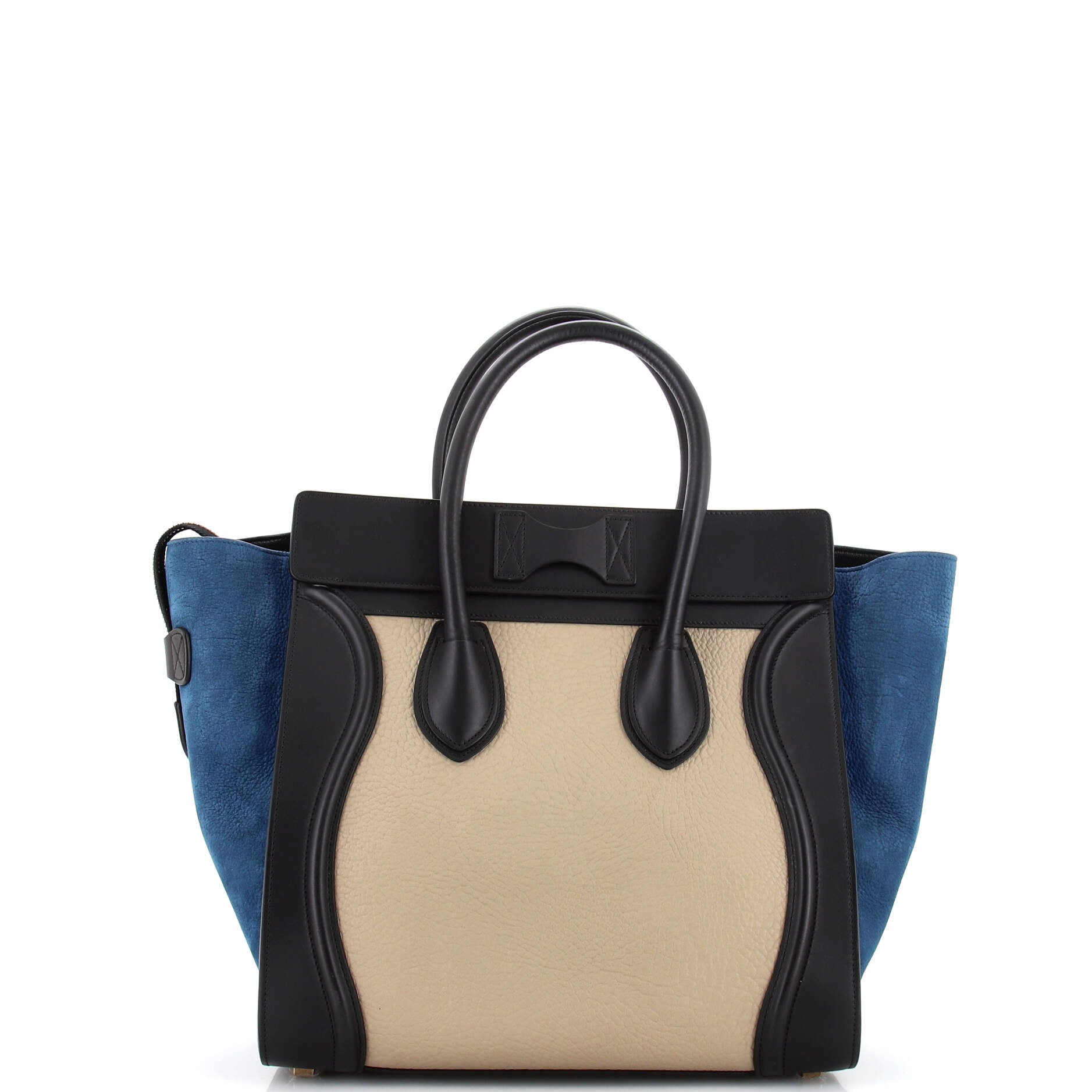 Tricolor Luggage Bag Leather Mini