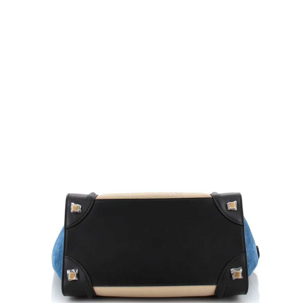 Tricolor Luggage Bag Leather Mini