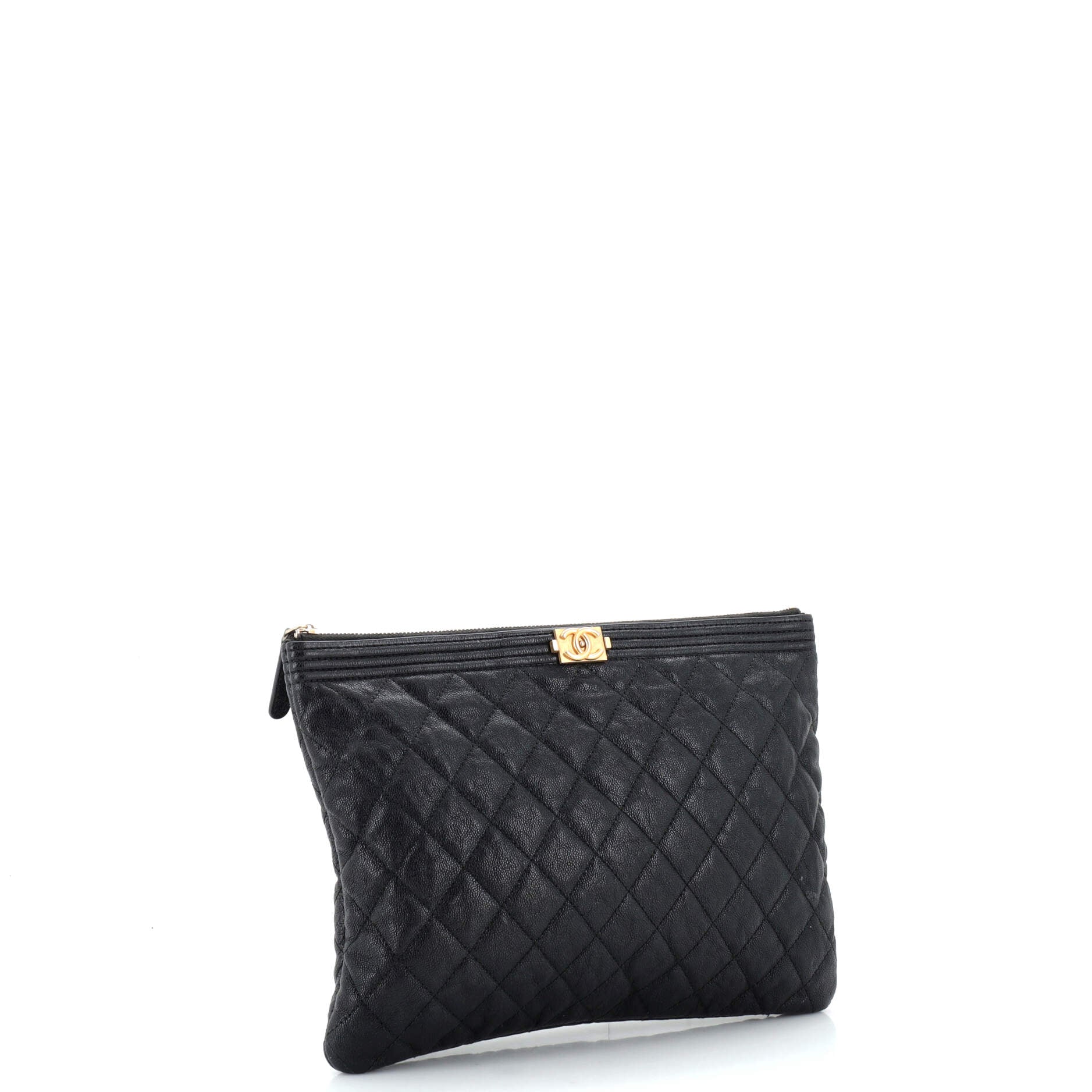 Boy O Case Clutch Quilted Caviar Medium