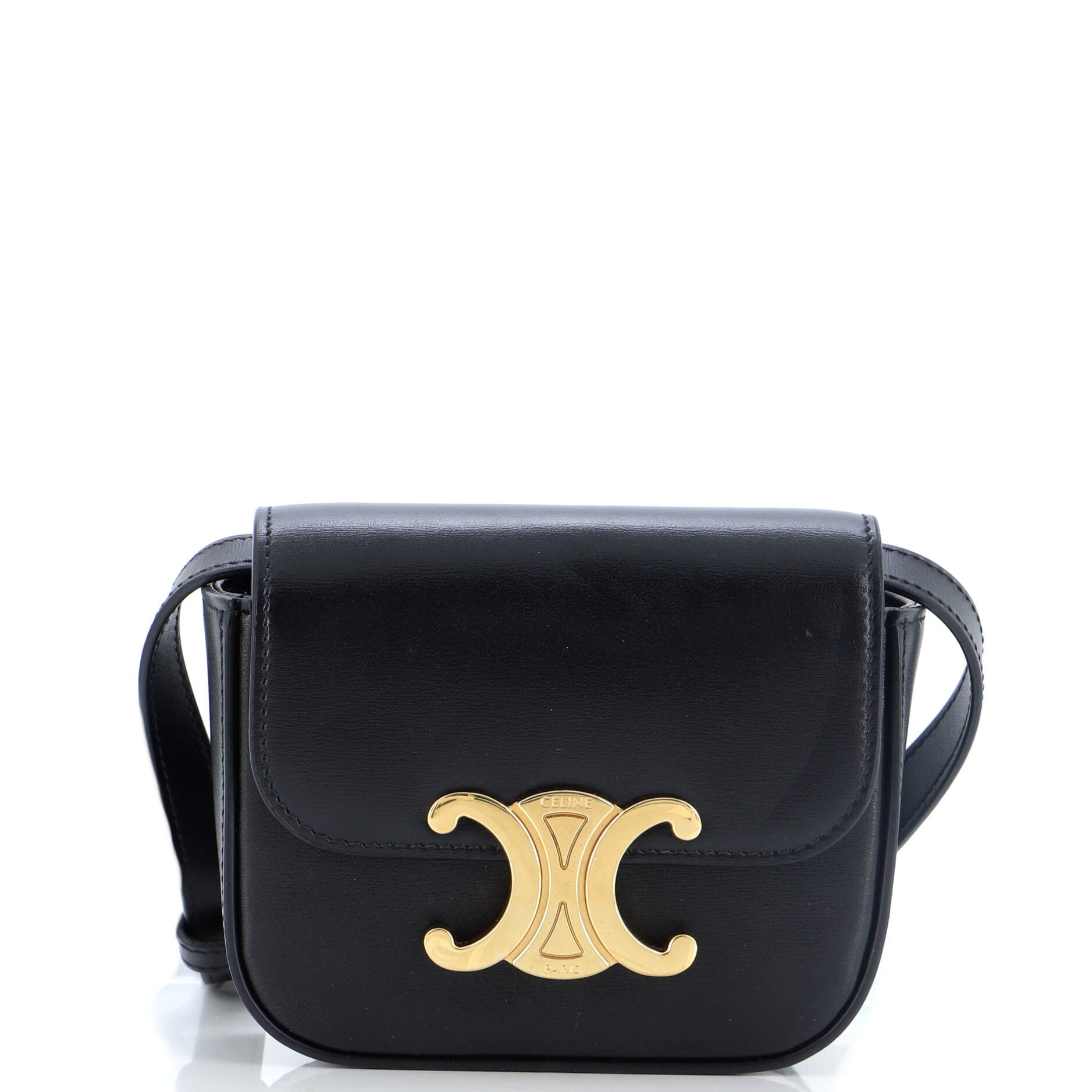 Triomphe Shoulder Bag Smooth Calfskin Mini