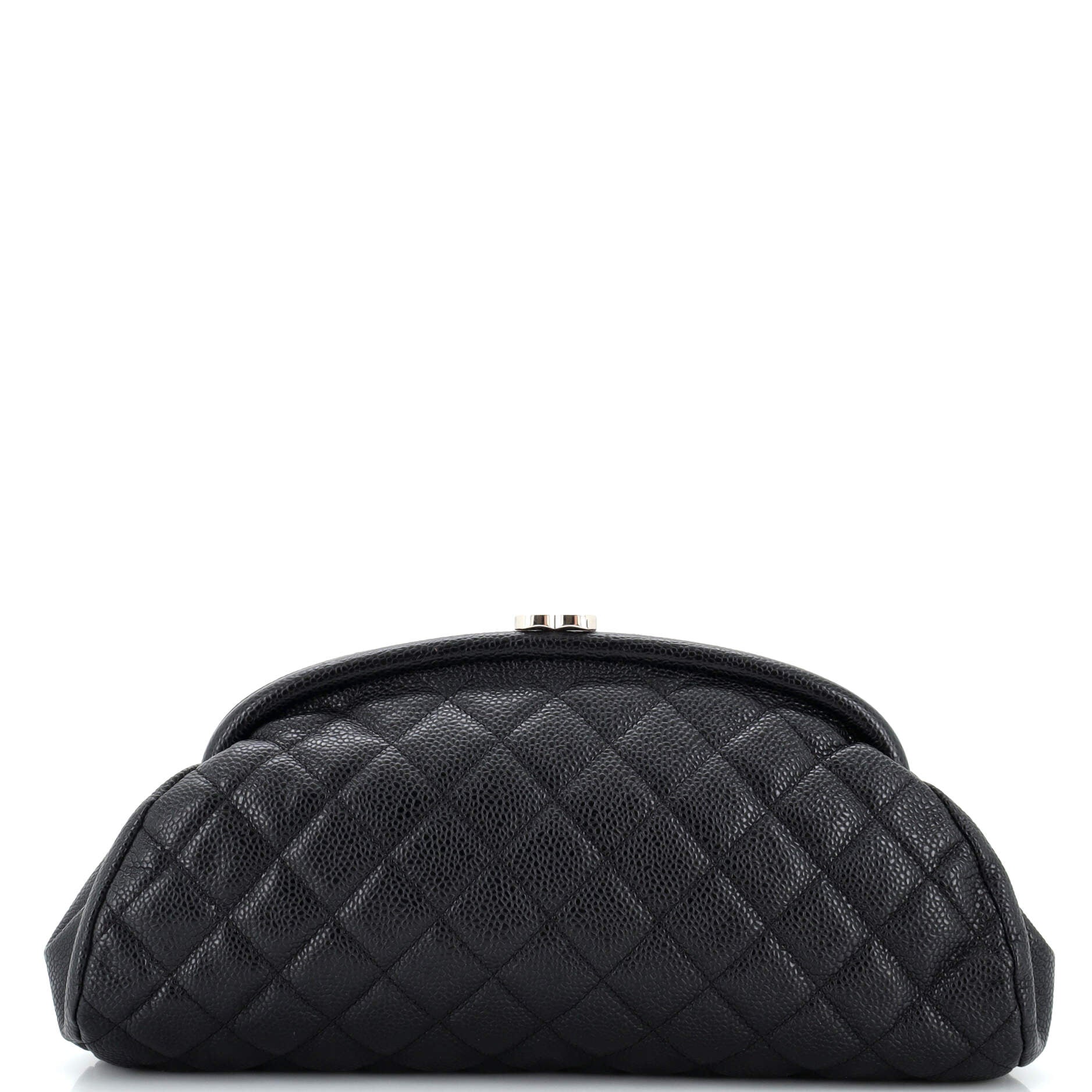 Timeless Clutch Quilted Caviar