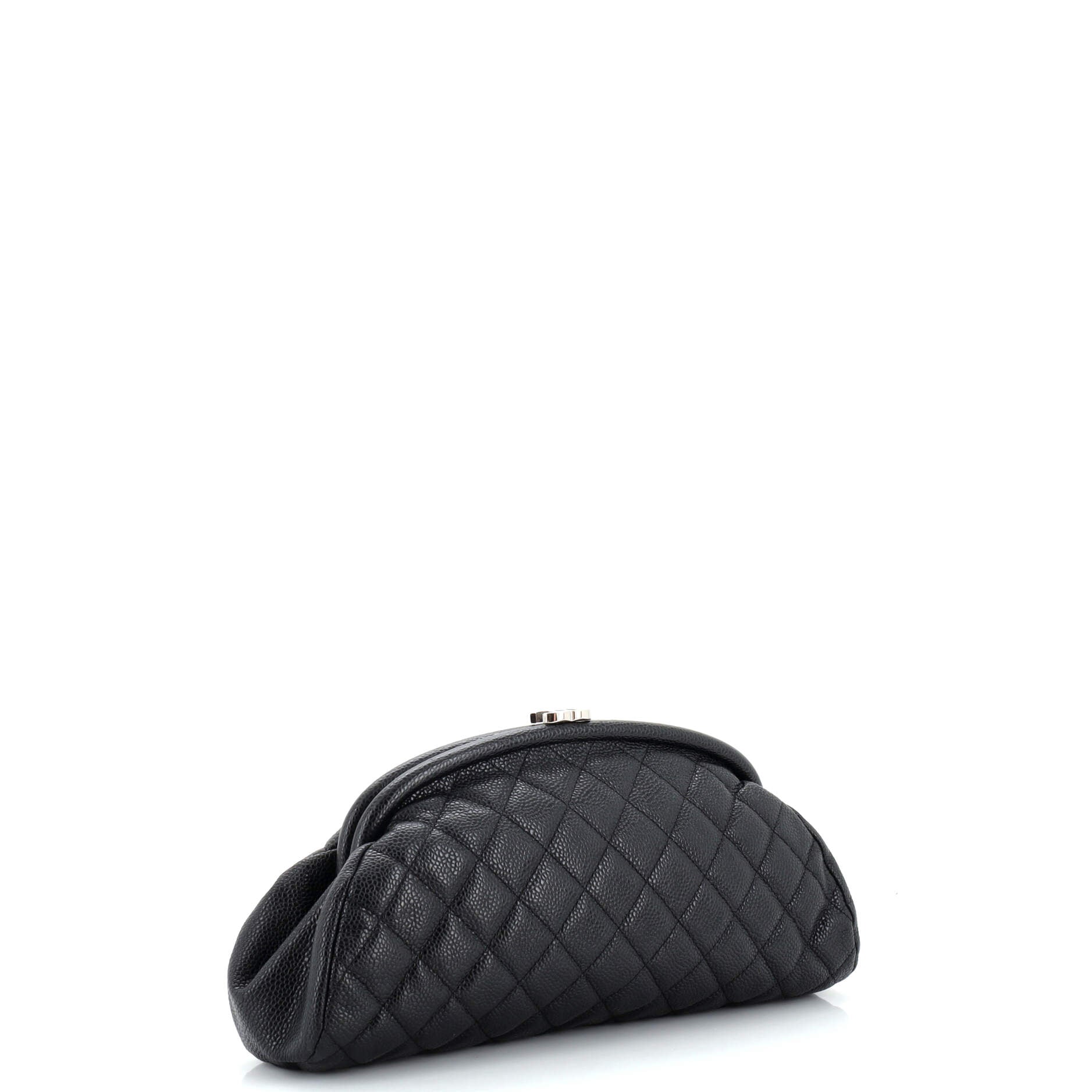 Timeless Clutch Quilted Caviar