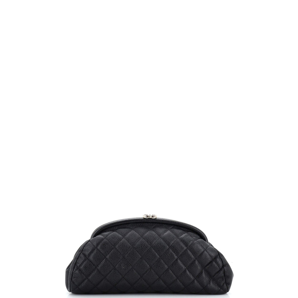 Timeless Clutch Quilted Caviar