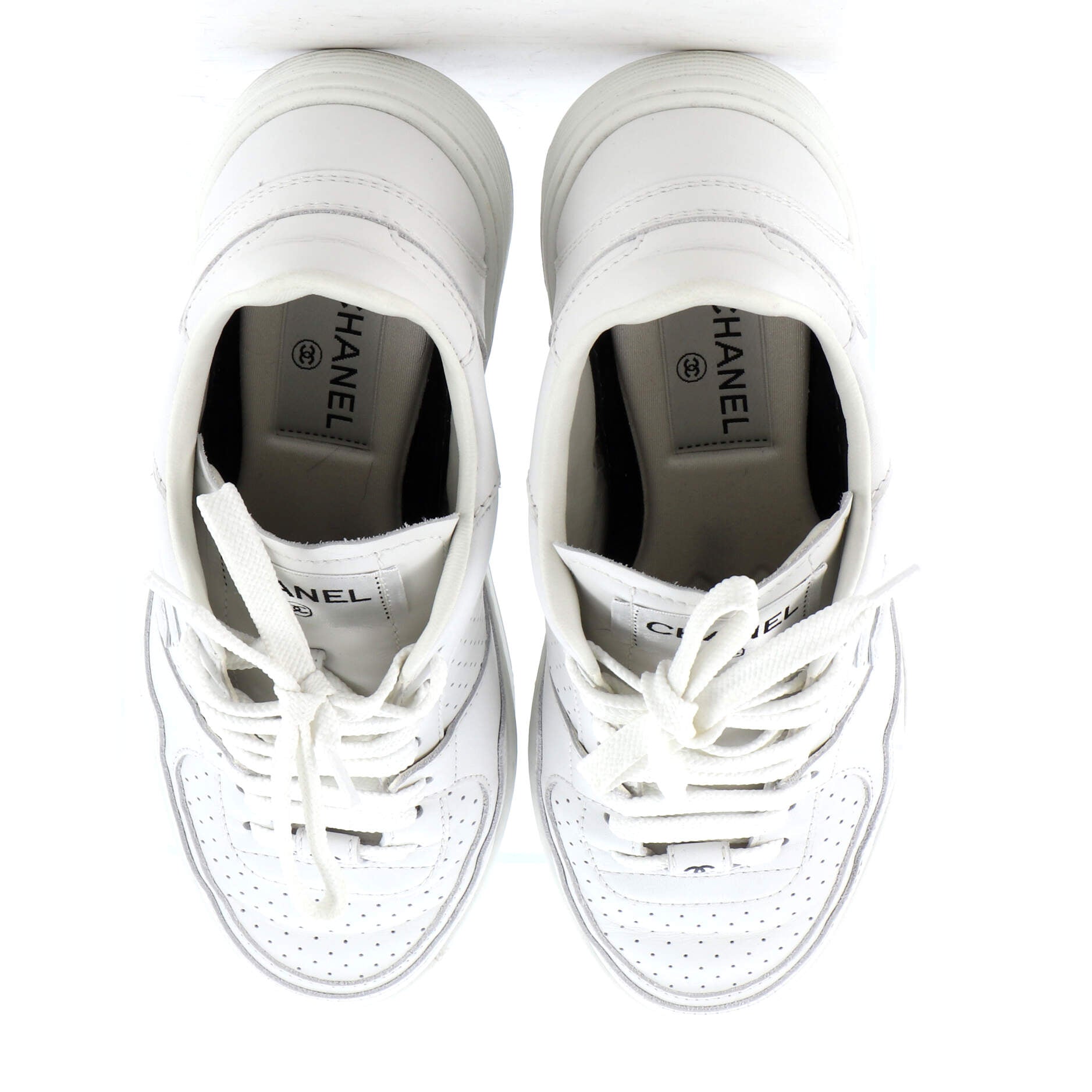 Women's CC Low-Top Sneakers Perforated Leather