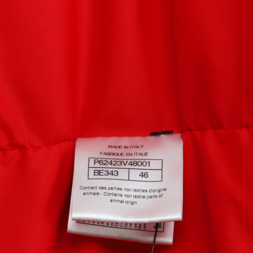 Women's Pearl Chained CC Belted Puffer Coat Quilted Polyamide with Down Blend